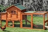 Large Wooden Chicken Coop for 4-6 Chickens, Secure Outdoor Hen House with Enclosed Run, Weather-Resistant Roof, Easy-Clean Slide-Out Tray & Nesting Boxes customer photo 1
