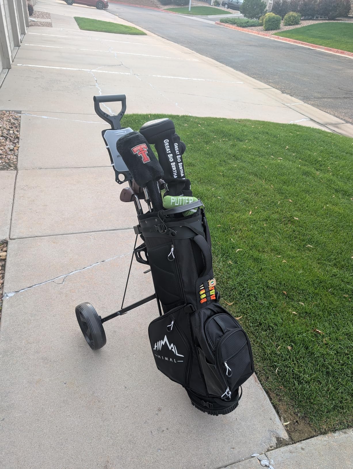 2-Wheel Golf Pull Cart - Lightweight Foldable Golf Push Cart with Durable Steel Frame customer photo 2