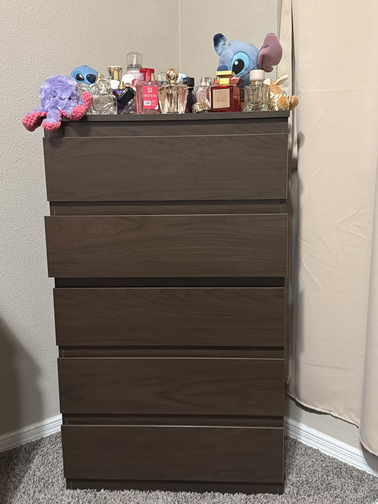 Jocoevol Black 5 Drawer Dresser for Bedroom, 15