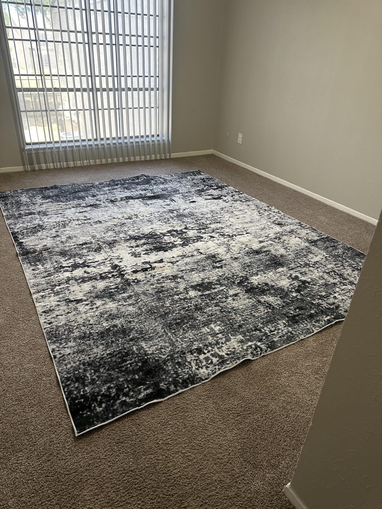 5x7 Area Rug Living Room Rug: Washable Modern Abstract Soft Thin Rug Indoor Floor No Slip Stain Resistant Carpet for Bedroom Dining Room Farmhouse Nursery Home Office - Black customer photo 1