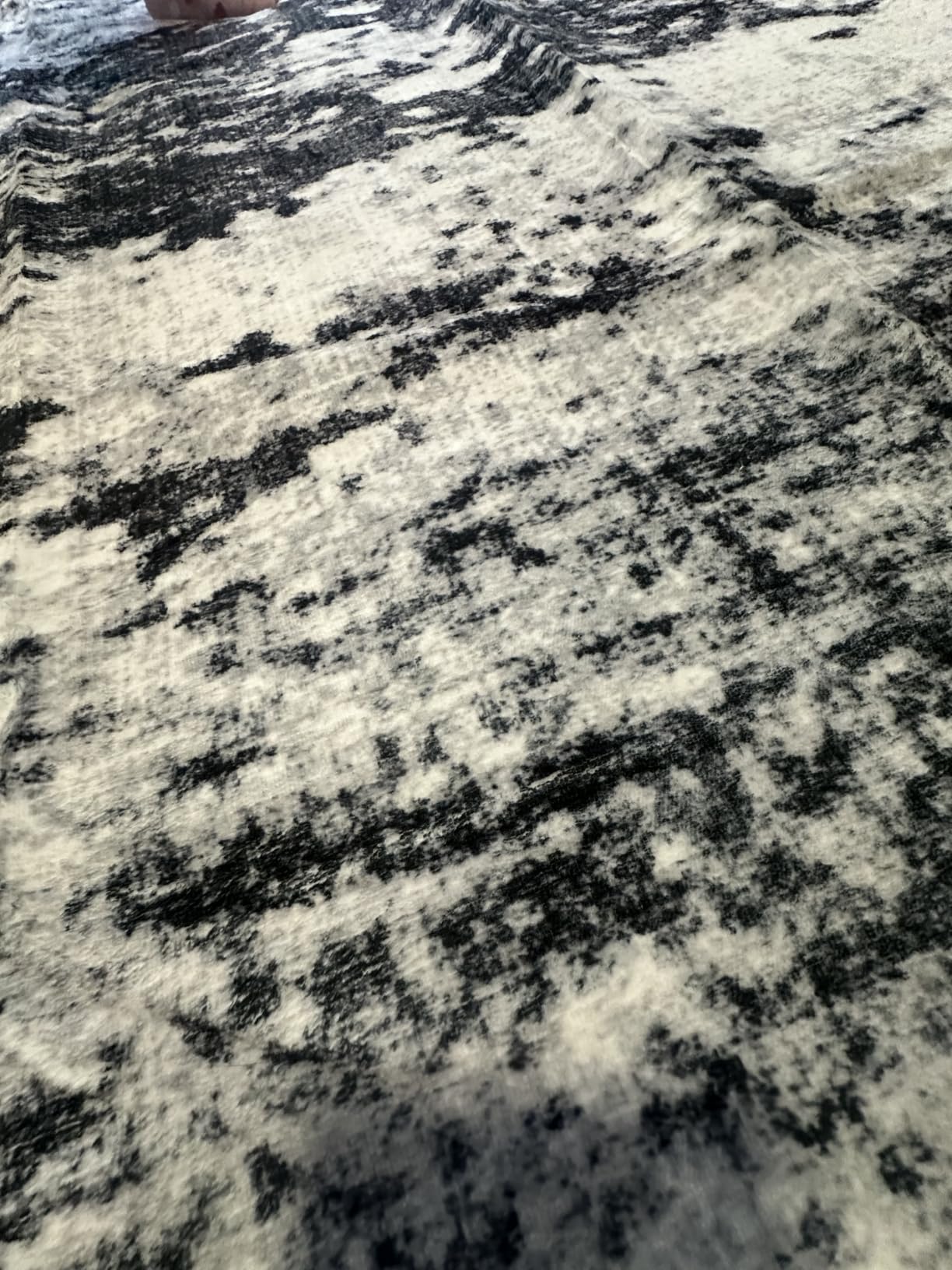 5x7 Area Rug Living Room Rug: Washable Modern Abstract Soft Thin Rug Indoor Floor No Slip Stain Resistant Carpet for Bedroom Dining Room Farmhouse Nursery Home Office - Black customer photo 2