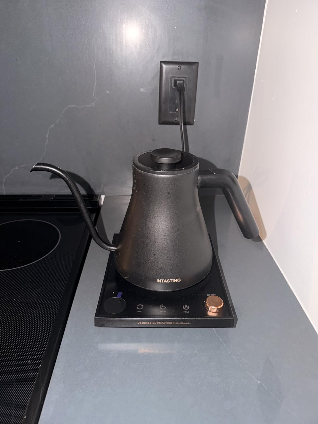 INTASTING Gooseneck Electric Kettle, Temperature Control | Stainless Steel Inner, 1200W Quick Heating, for Pour Over Coffee, Brew Tea, Boil Hot Water, 30 oz, 0.9L, Black customer photo 2