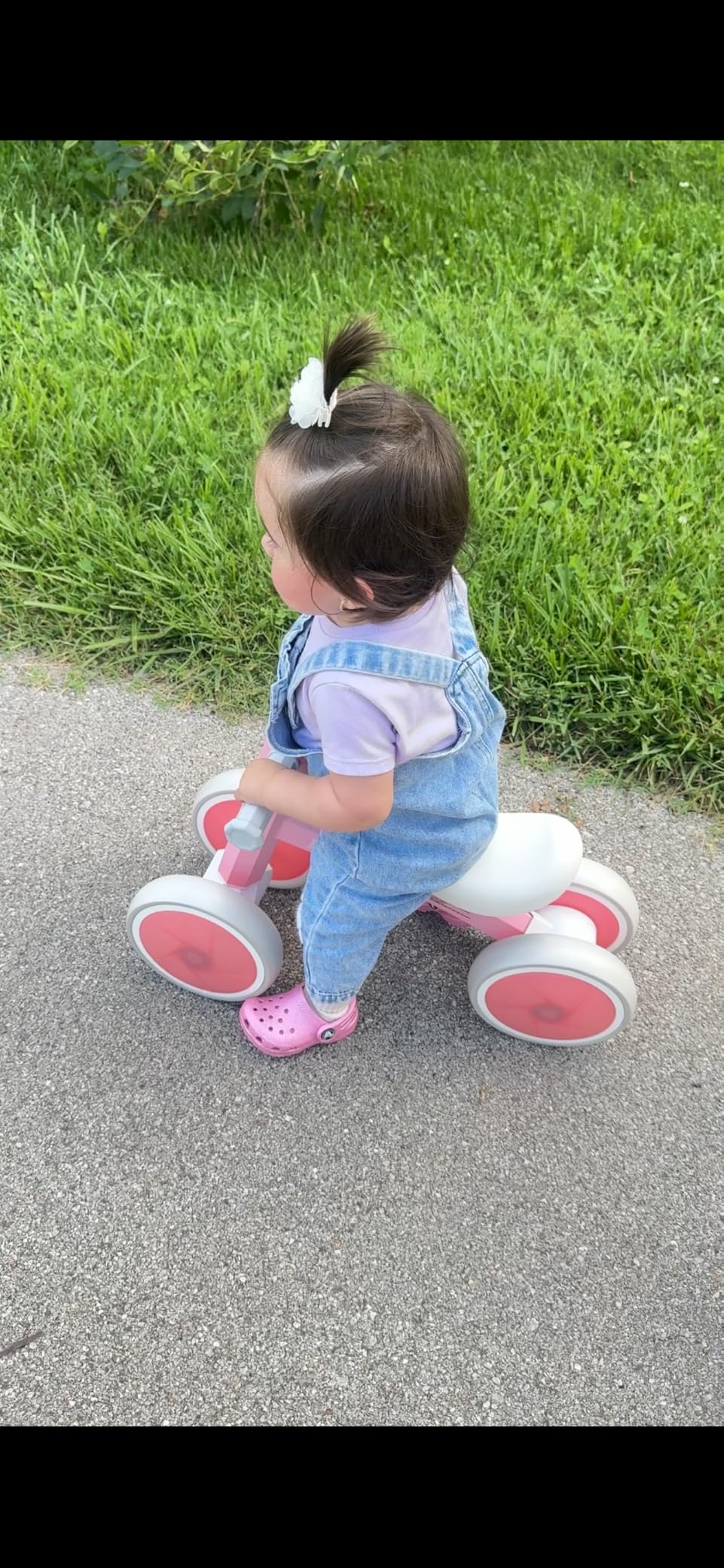 Baby Balance Bike for 1 Year Old Boys Girls, Toddler First Bike with 4 Colorful Lighting Wheels | 10-36 Month Toddler Balance Bike | First Birthday Gifts (Black) customer photo 2