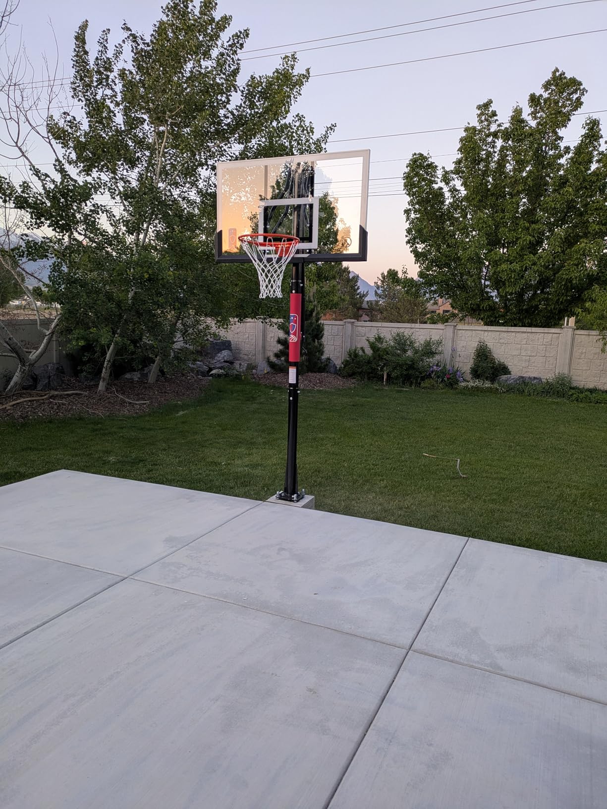 In-Ground Basketball Hoop Outdoor Adjustable (7.5-10ft) with Crank, Inground Basketball Goal System, 45-54 Inch Shatterproof Backboard customer photo 1