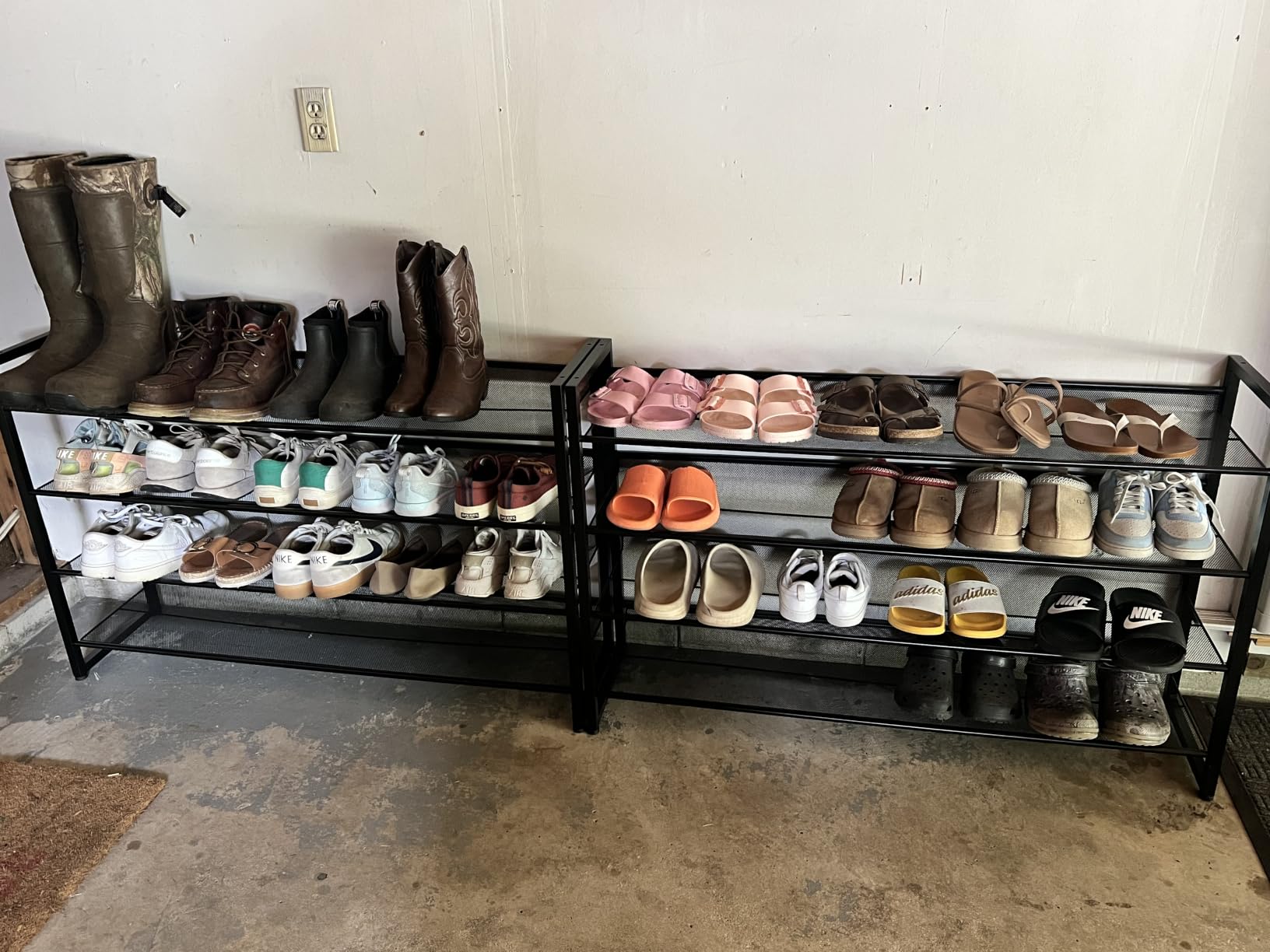 Large Shoe Rack 10 Tier Shoe Organizer, Heavy Duty Metal 5-Tier Stackable Shoe Storage Vertical Shoe Rack for Closet Front Door Entrance, Up to 62 Pairs, 44.8 W x 11.4 D x 71.2 H, Black customer photo 2