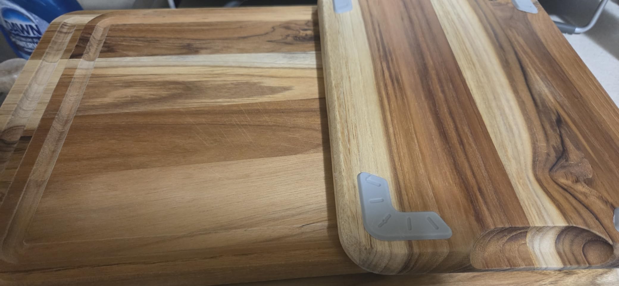 Extra Large Teak Wood Cutting Board 20inch for Kitchen Non Slip Feet Over Sink Butcher Block Chopping Board Nice Solid Thick Wooden Juice Groove Big Xl XXl large Best Hardwood Kitchen Counter Organic customer photo 1