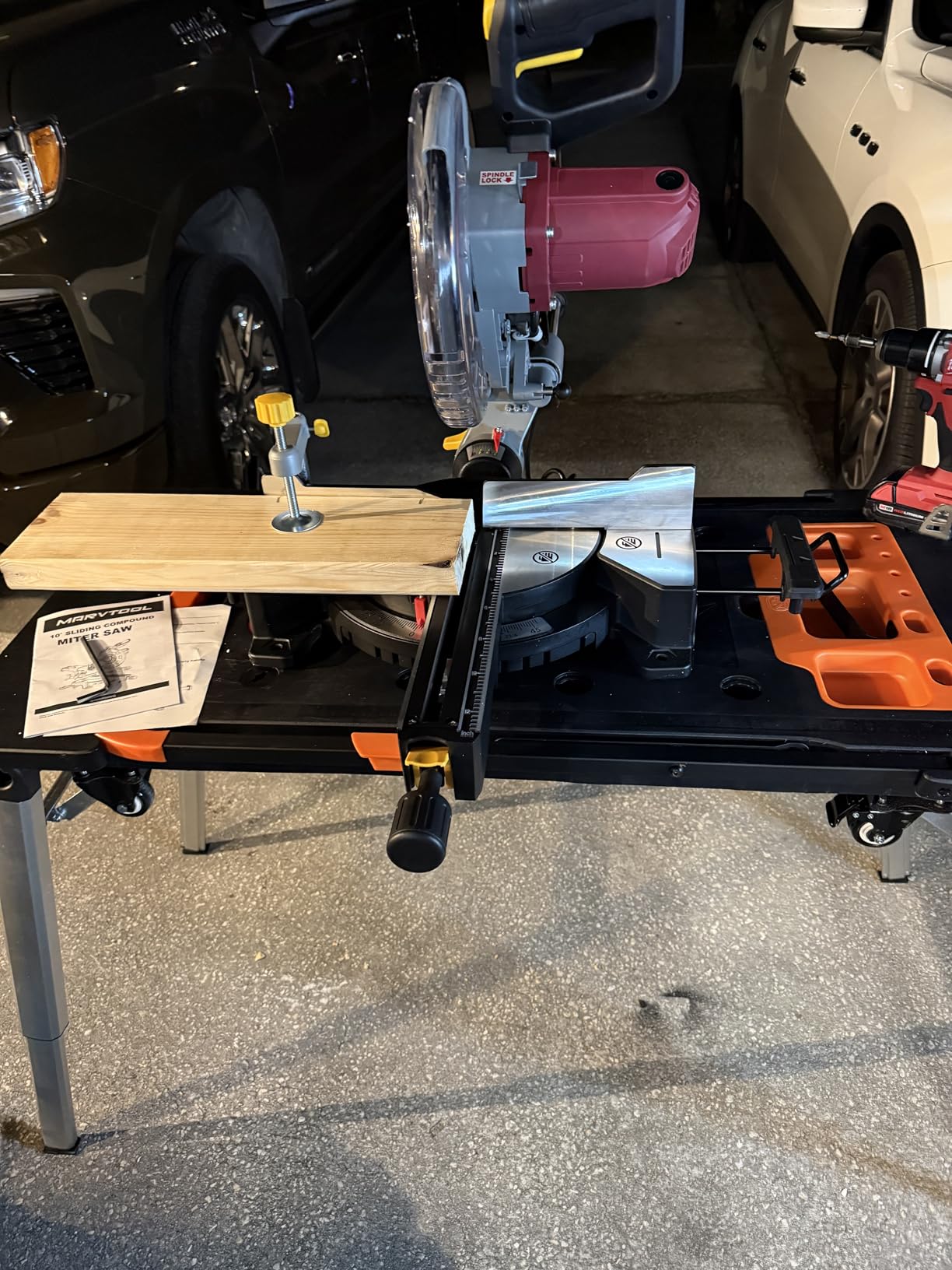 MarvTool 12-Inch Dual-Bevel Sliding Compound Miter Saw, 3800RPM customer photo 1