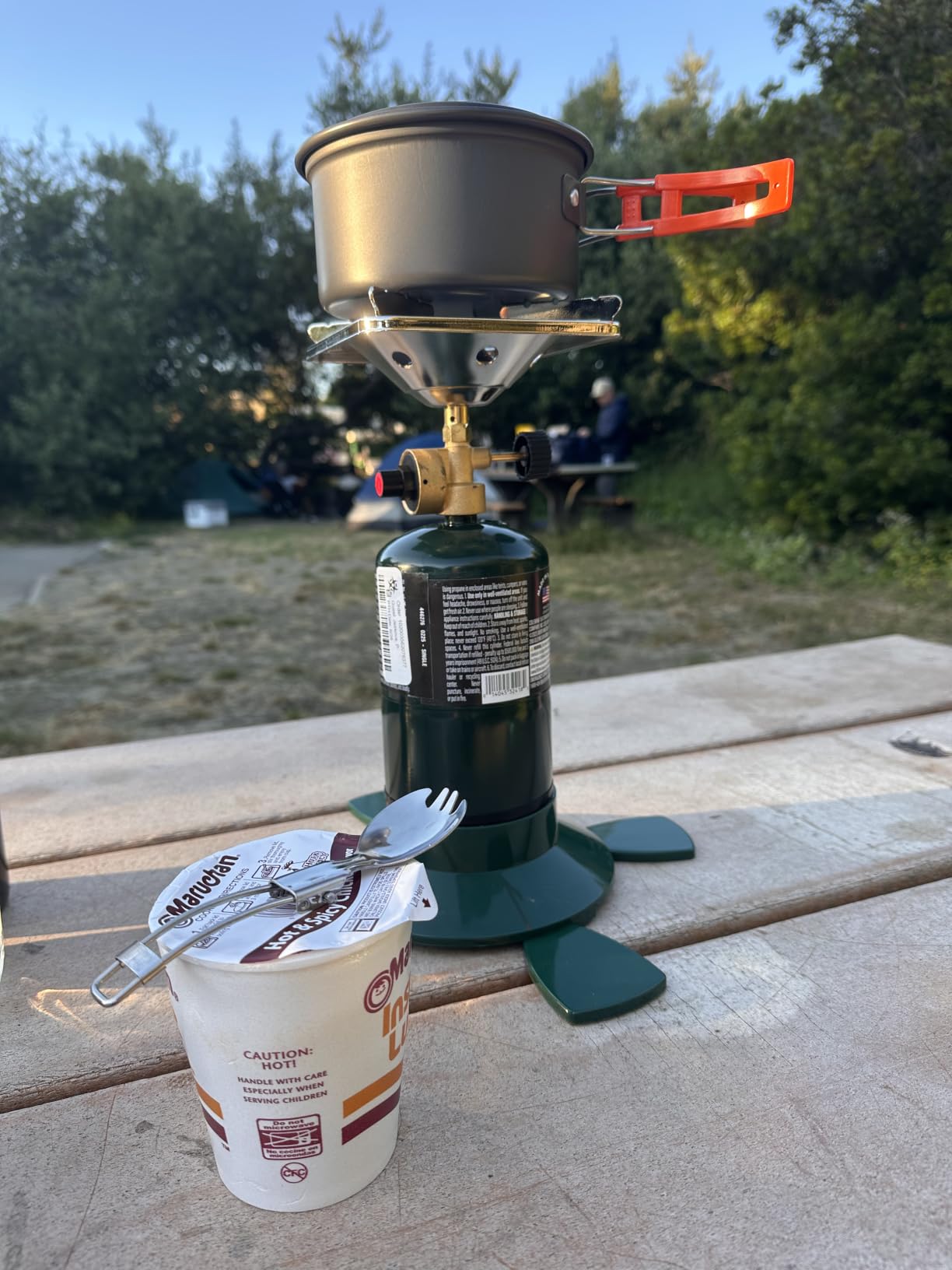 Portable Camping stove, 2 Burner Foldable Camping Stove with Griddle and Carrying Bag & Hose, 8600BTU Portable Propane Camp Stove with Ignition & 2 Adjustable Burners,for Camping Tailgating BBQ Grill customer photo 1