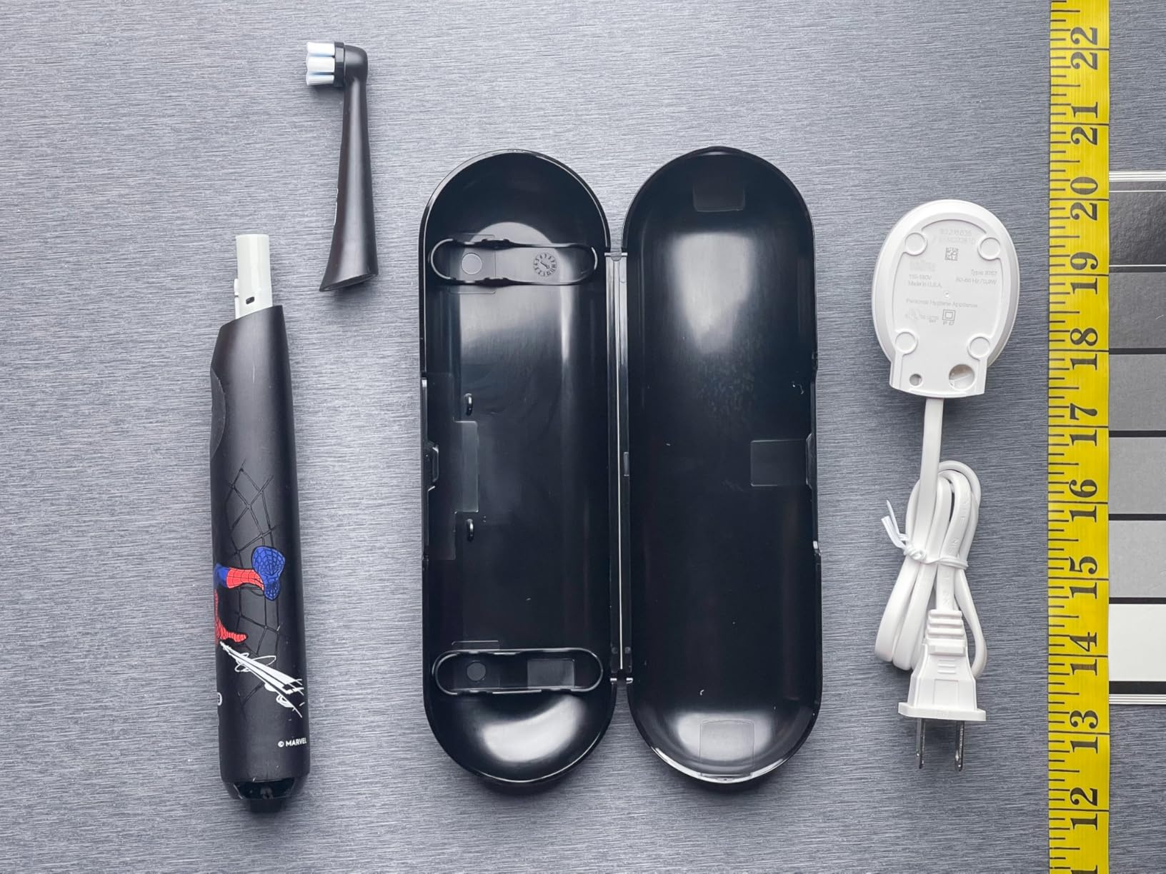 Oral-B iO Kids Limited Rechargeable Electric Powered Toothbrush, Spiderman with 1 Gentle Care Brush Head - Automatic Pressure Sensor to Protect Gums - 3 Cleaning Settings - 2 Min Music Timer customer photo 2