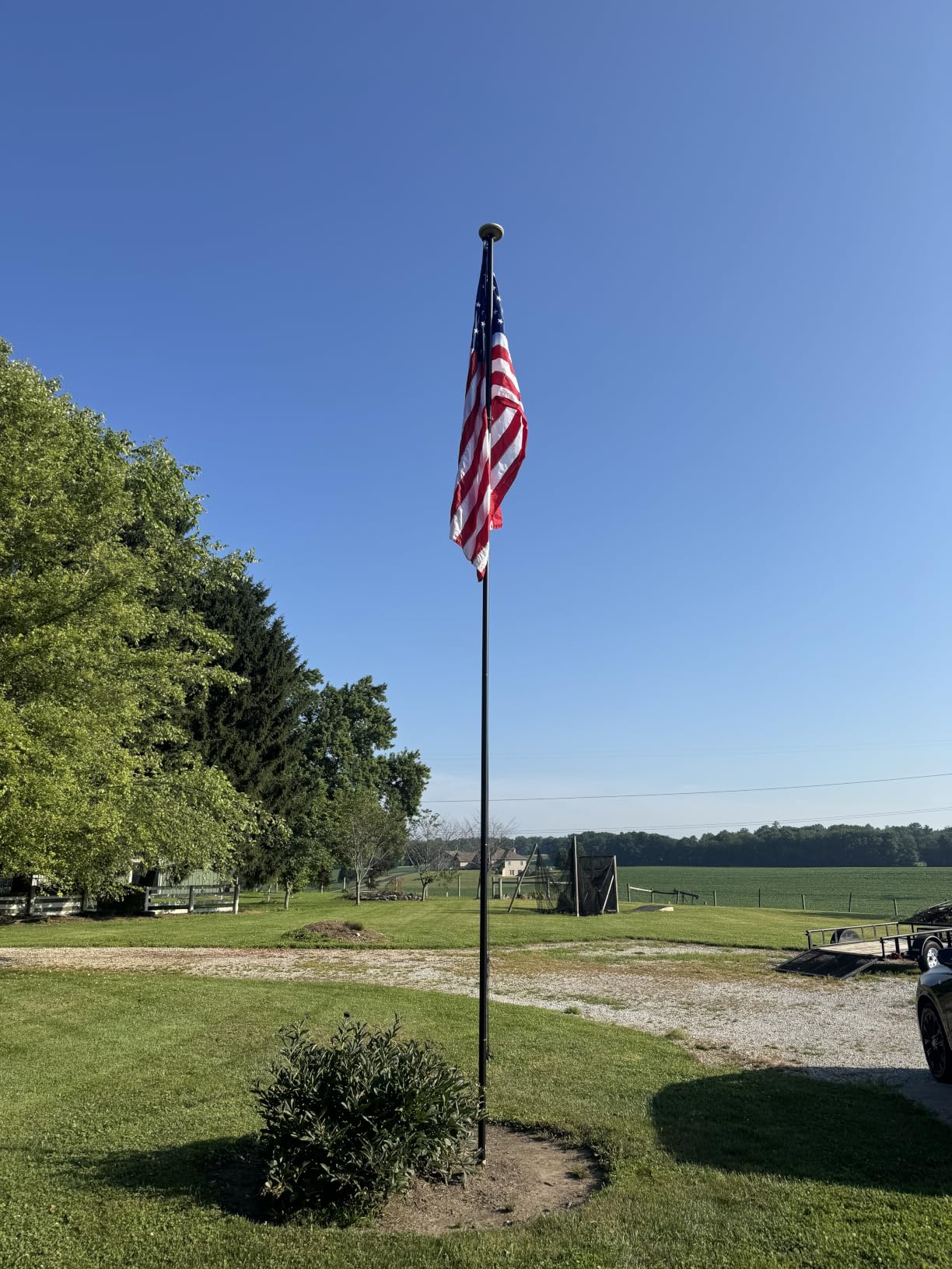 PHITRIC 11 Gauge Heavy Duty Flag Pole Kit, 25FT Extra Thick Aluminum Flagpole for Outside in Ground, with 3x5 American Flag, Residential or Commercial Use, 120 MPH Wind Resistant customer photo 1