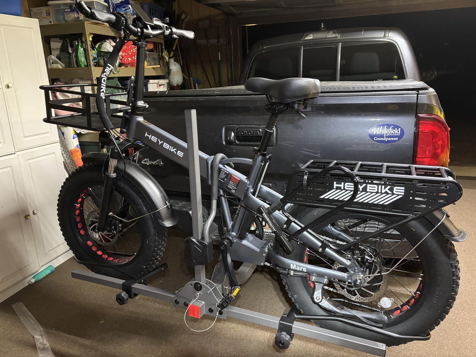 2 Bike Hitch Rack for Car, 160 lbs Platform E-Bike Carrier, Fits 2