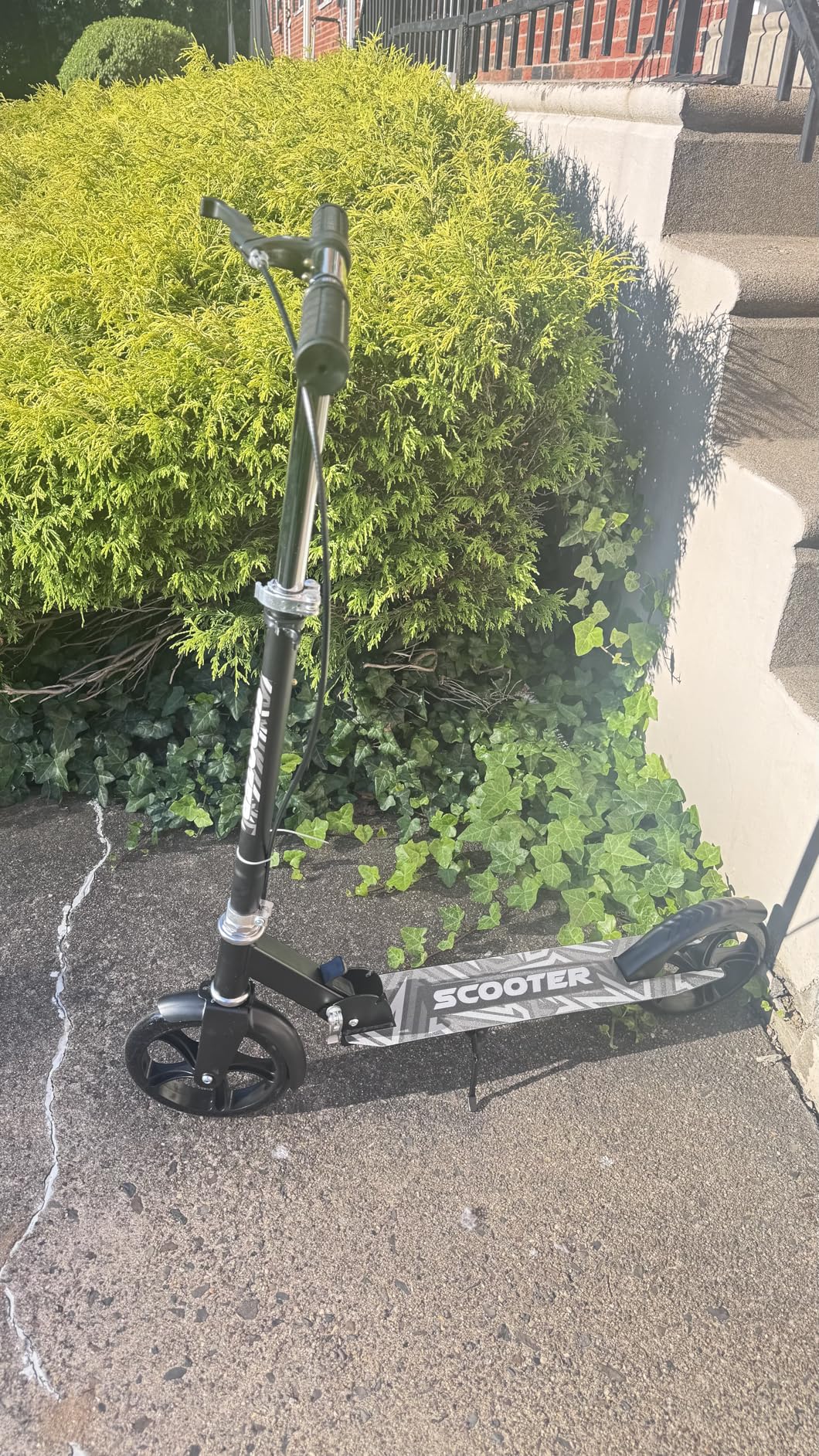 Scooters for Kids 8-12, Teens & Adults - Lightweight, Foldable, 8-Inch Big Wheels, Hand Brake & Bell, 4 Adjustable Height Levels, 240 lbs Max Load, Perfect for School, Campus and Park Rides customer photo 2