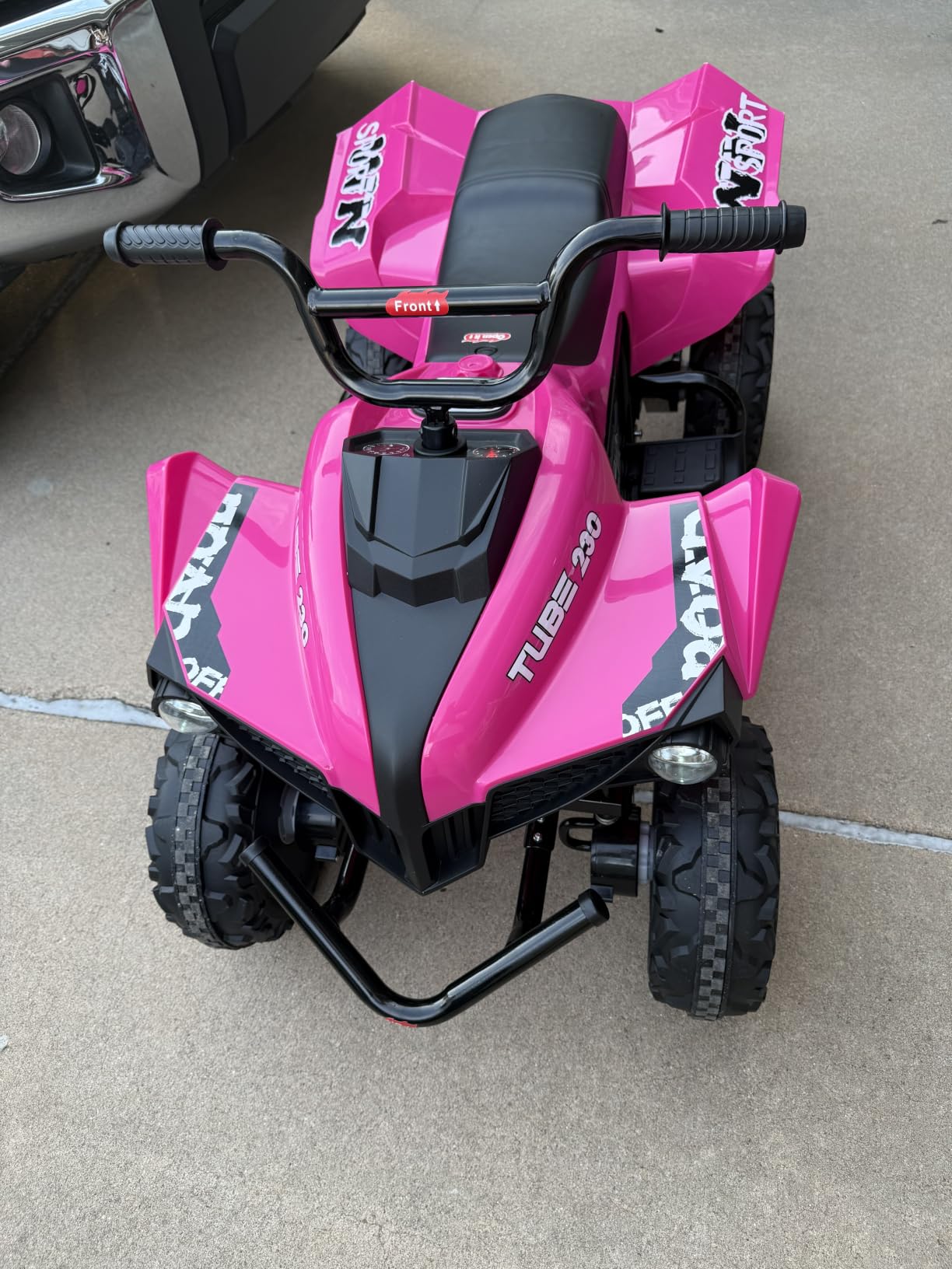 ELEMARA 24V Iron-Frame 2 Seater Ride on ATV for Big Kids, 4WD Heavy-Duty ATV with Bluetooth, 4 Wheeler Ride on Car with Realistic Sounds, Spring Suspension, Ultimate Adventure for Boy&Girls, Pink customer photo 1