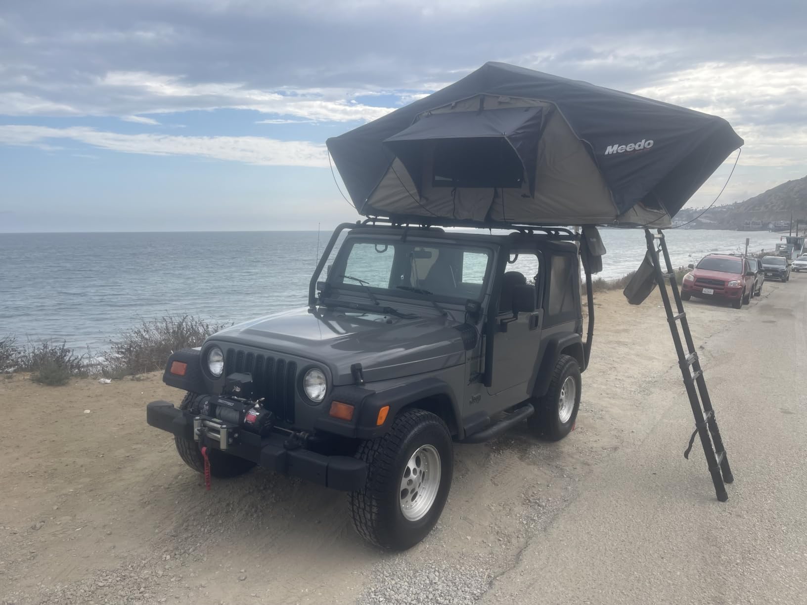 Meedo Apolle A86 M, Soft Shell Rooftop Tent, Fits 2 People, Waterproof Material with Rainfly-Fold Design, Clamshell Army Green Roof Top Tent for Overlanding customer photo 2