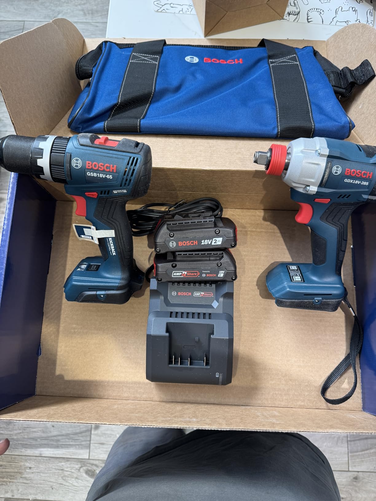 GXL18V-241B22 18V 2-Tool Combo Kit - Includes 1/2 In. Hammer Drill/Driver, 2-in-1 Impact Driver/Wrench, (2) 2 Ah Batteries, Charger, Belt Clips, and Carrying Bag customer photo 1