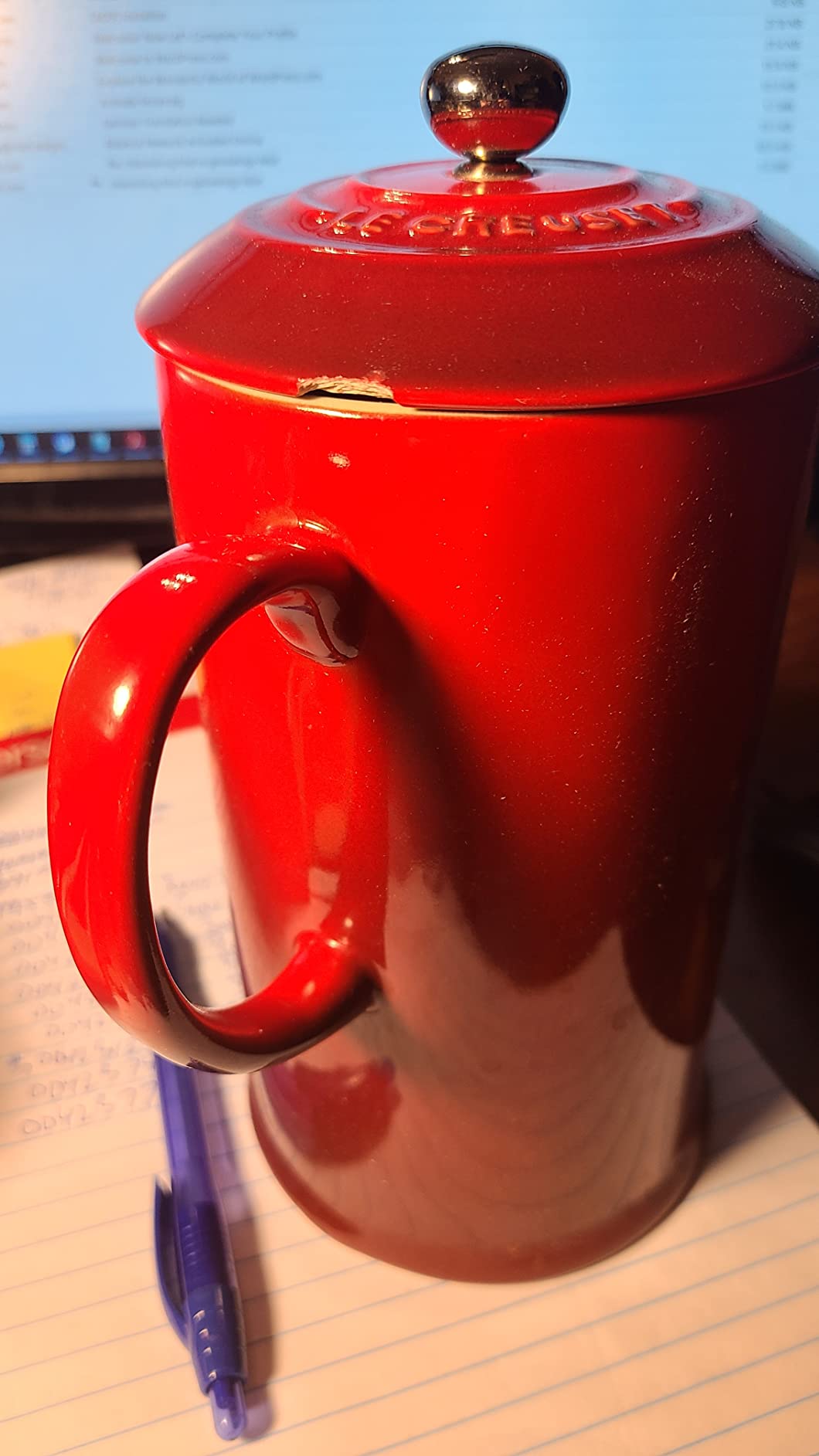 Le Creuset Stoneware French Press, 34 oz., Sea Salt customer photo 2