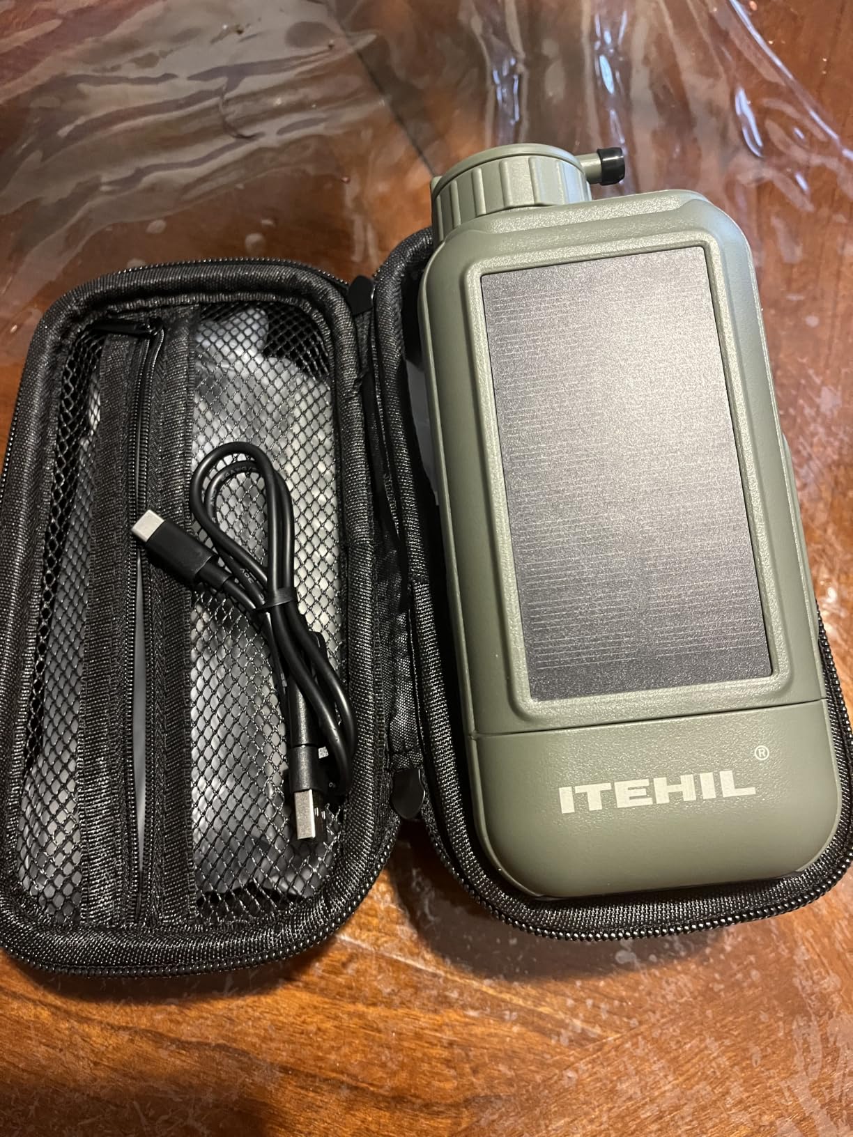 ITEHIL Portable Electric Water Filter, 0.01 Micron Camping Water Purifier with Solar customer photo 1