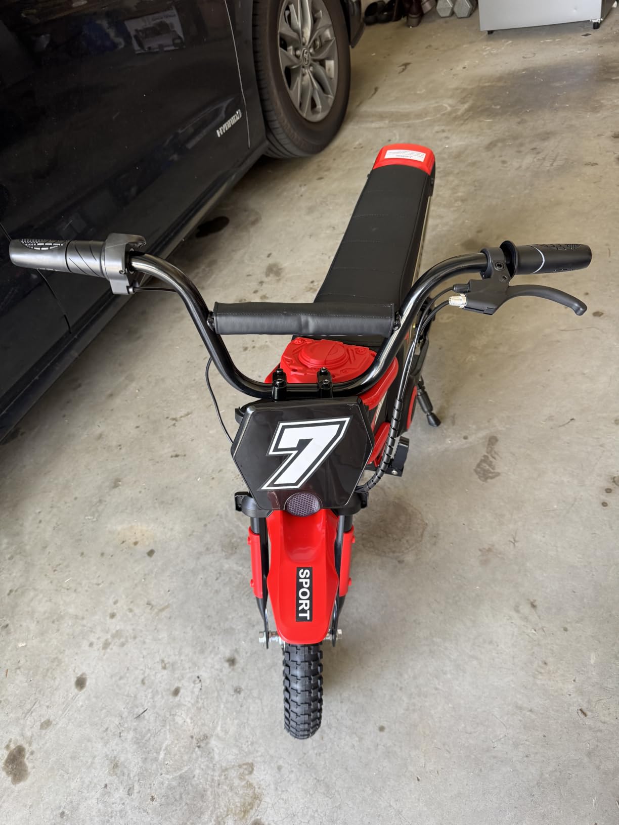Electric Dirt Bike, 350W Motorcycle 24V Ride on Toy for Big Kids w/LED Power Display, 15.5 mph & 150lb Max, 3 Speeds, Chain-Driven Motor, Twist-Grip Throttle & Brake Lever, 12