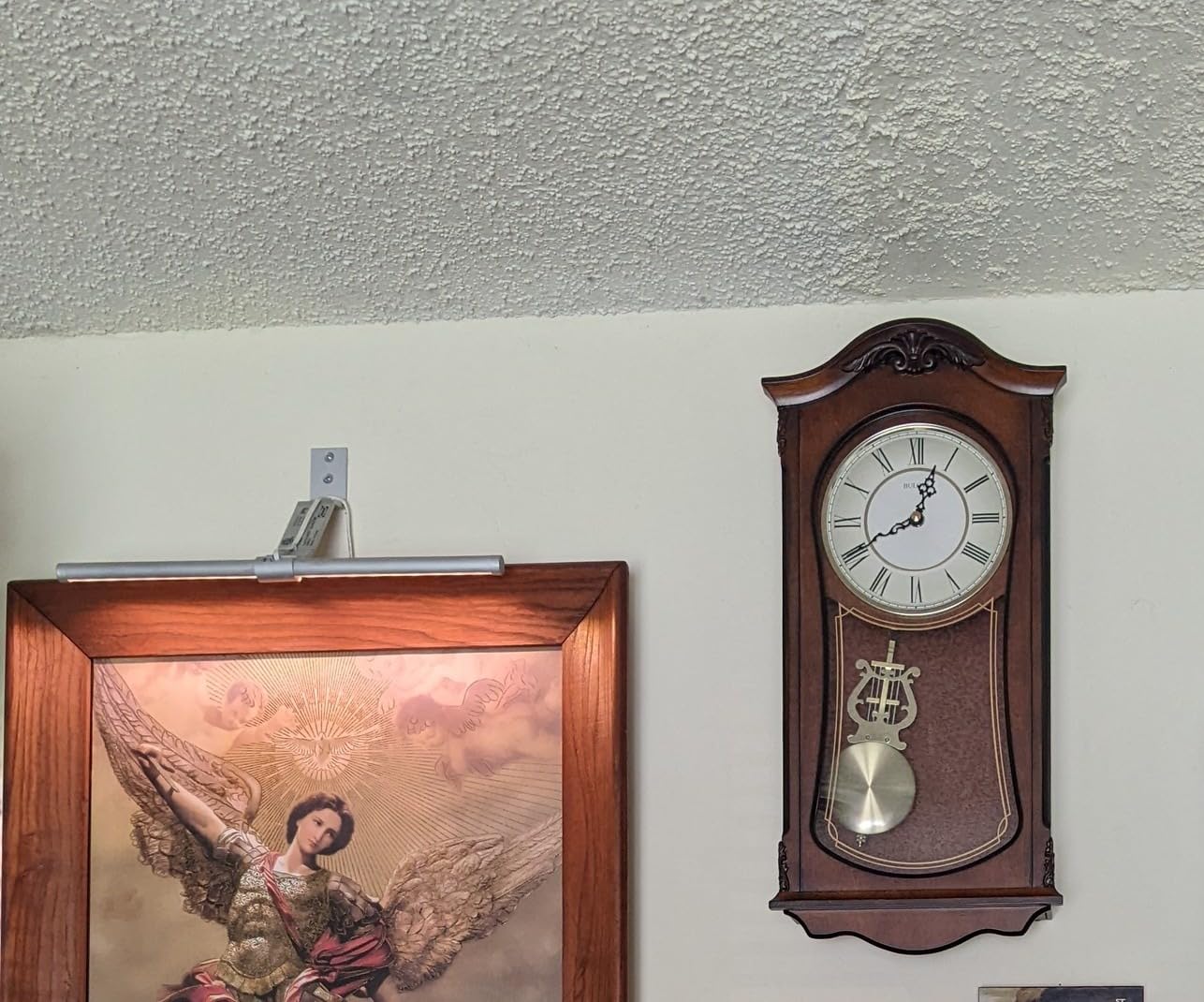 Bulova Clocks C3542 Cranbrook Wall Mount Analog Wooden Chiming Clock, Brown customer photo 1