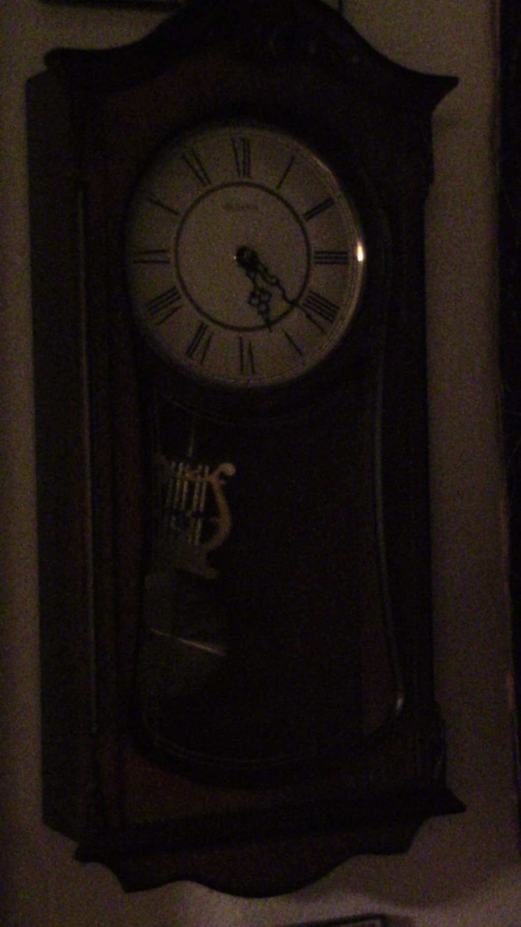Bulova Clocks C3542 Cranbrook Wall Mount Analog Wooden Chiming Clock, Brown customer photo 2