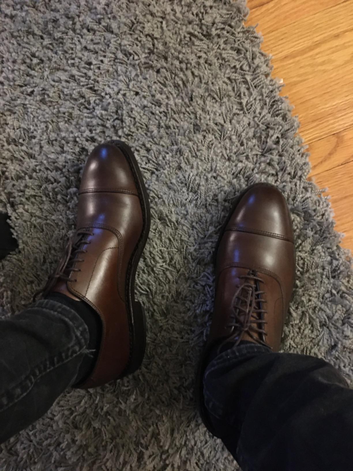 Allen Edmonds Men's Park Avenue Cap-Toe Oxford Dress Shoe, Black, 10 D customer photo 2