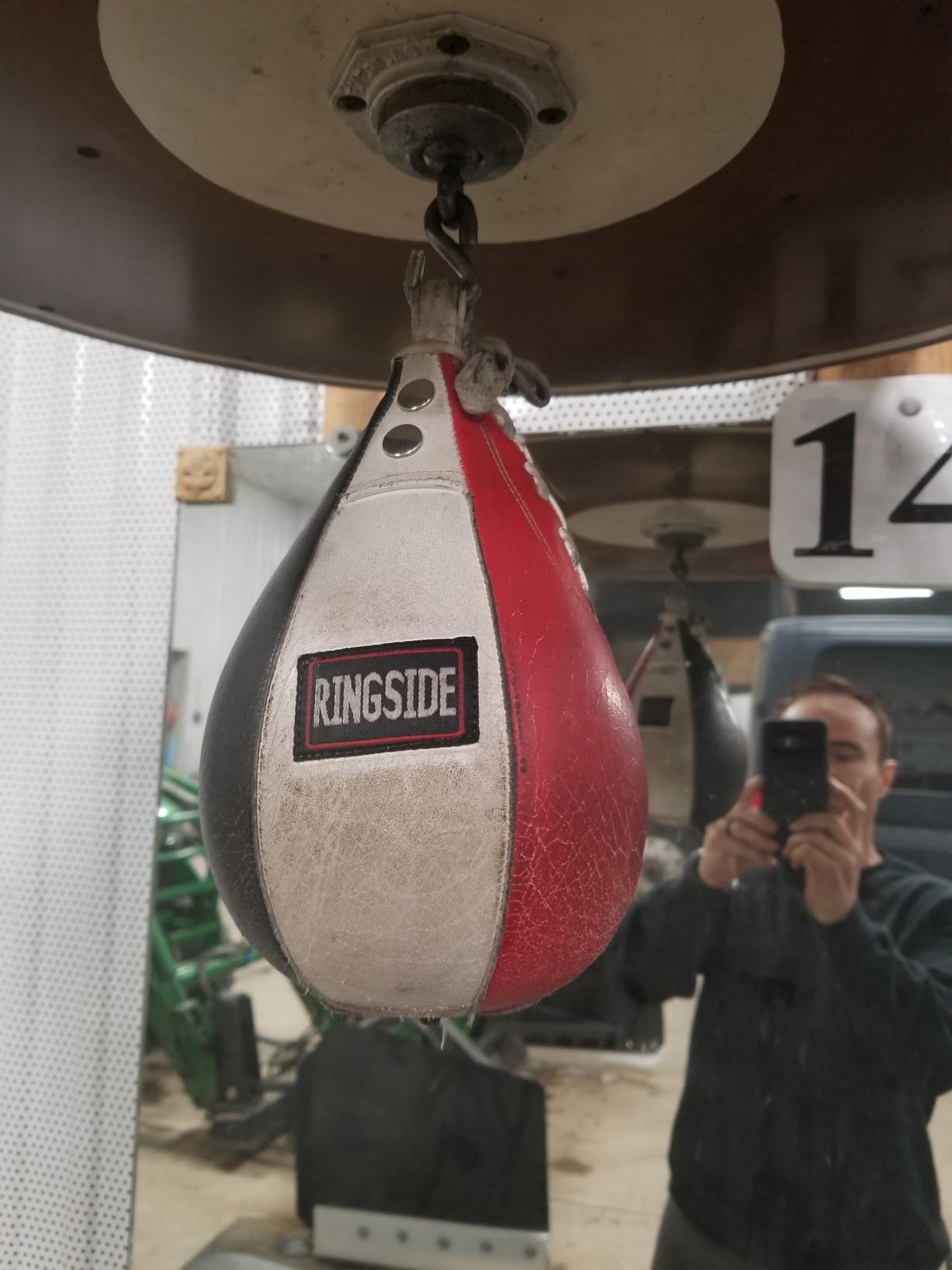 Ringside Boxing Speed Bag - Durable Leather Construction with Reinforced Triple-Stitched Seams and Heavy-Duty Attachment Loop, for Speed and Reflex Training customer photo 1