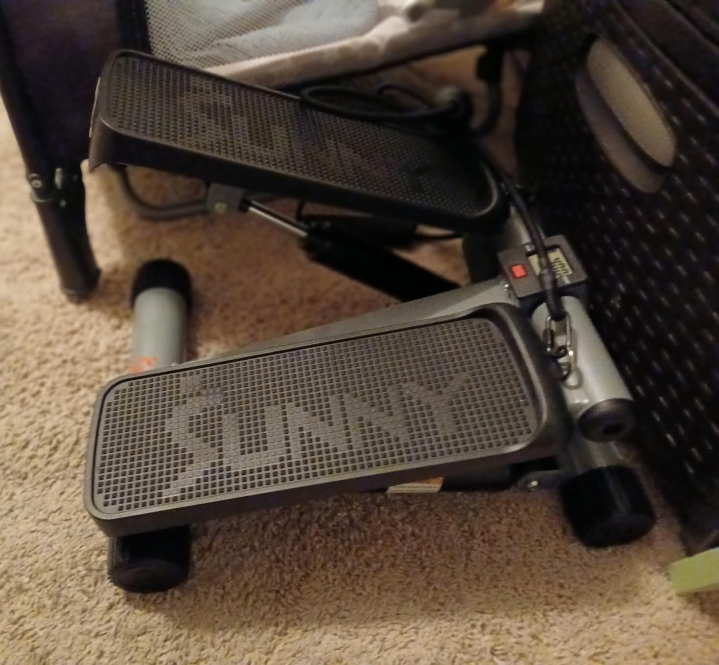 Sunny Health & Fitness Mini Stair Stepper w/Resistance Bands for Home Gym | Full Body Cardio, Adjustable Step Height, Hydraulic Resistance, LCD Meter, No Assembly, 300 lb Capacity, SunnyFit App customer photo 1