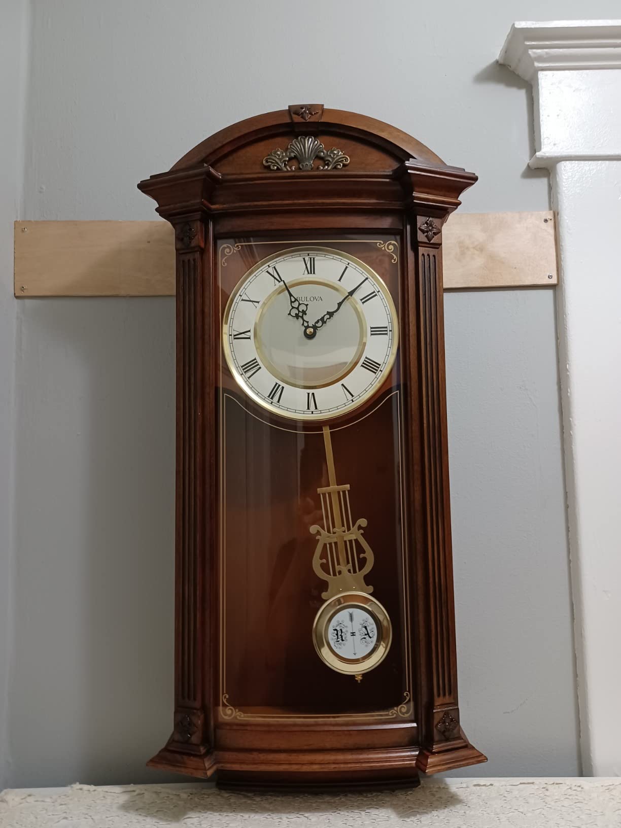 Bulova C4331 Hartwick Chiming Clock, Walnut 29.75 x 14 x 5.5 customer photo 2