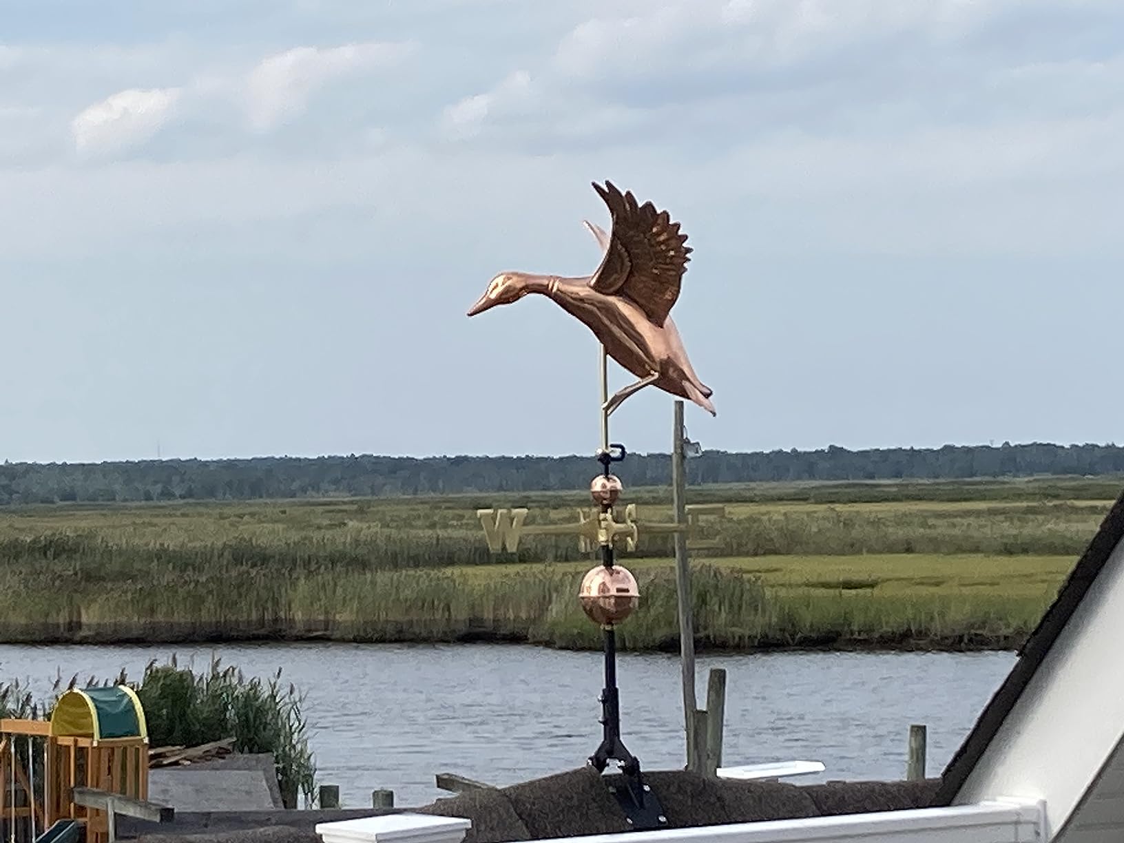 Good Directions Polished Copper Landing Duck Weathervane - Decorative Rooftop Accent for Barns, Homes, Sheds, and Cupolas - Durable & Handcrafted customer photo 1