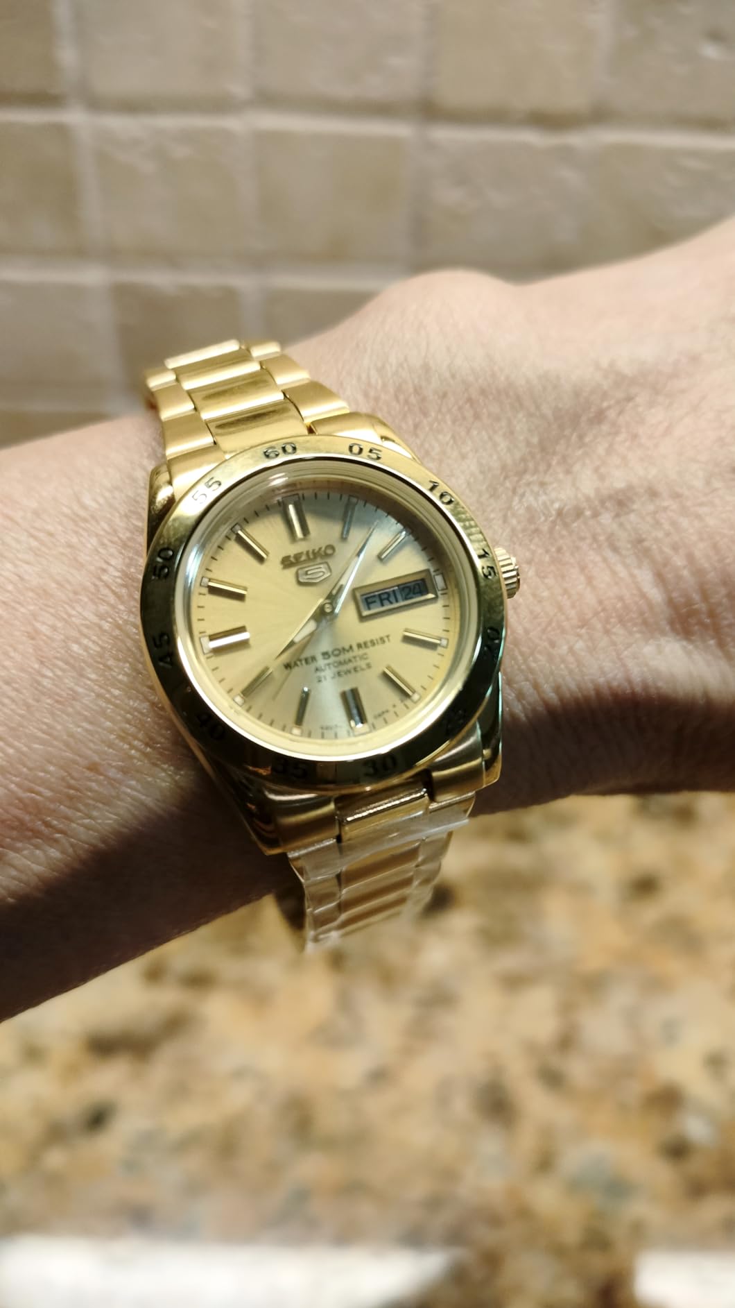 Seiko 5 Sports Automatic Gold Dial Ladies Watch SYMG44K1 customer photo 1