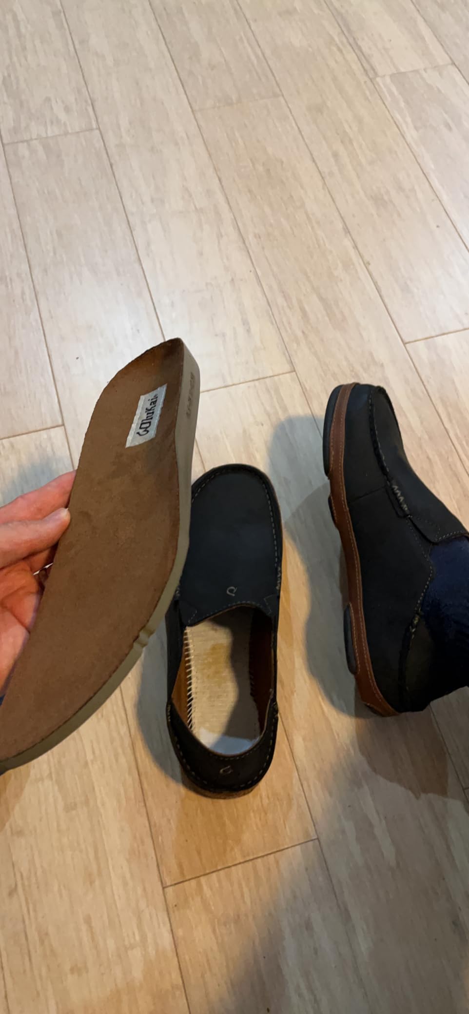 OluKai Moloa Men's Premium Leather Shoes, Easy Slip On & Off Design | Casual & Versatile Loafer, Drop-in Heel & Enhanced Traction customer photo 1
