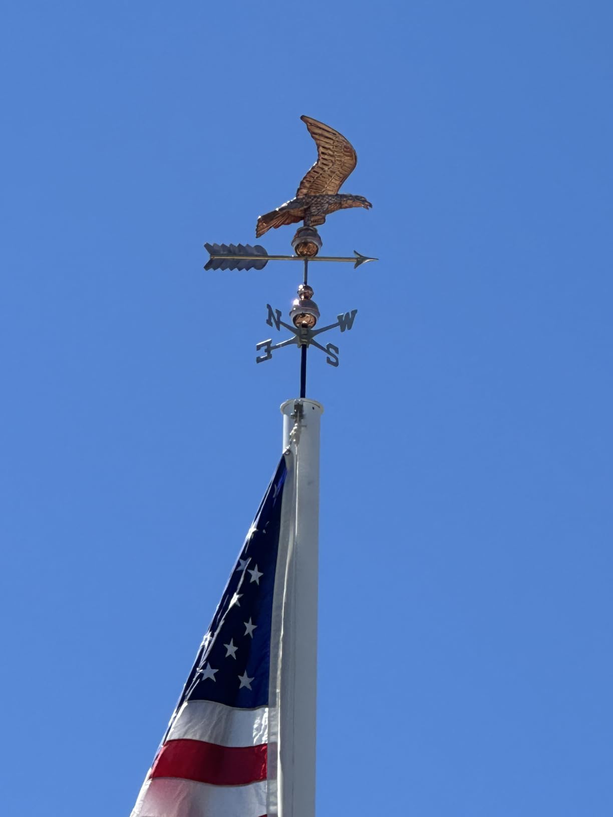 Good Directions Polished Copper Eagle Weathervane - Decorative Rooftop Accent for Barns, Homes, Sheds, and Cupolas - Durable & Handcrafted customer photo 2
