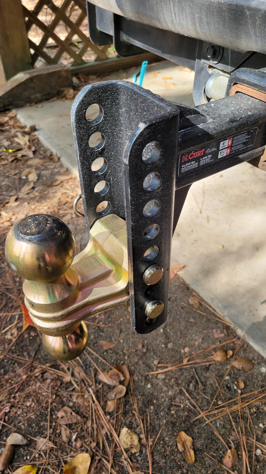 CURT 45900 Adjustable Dual-Ball Channel Mount, 2