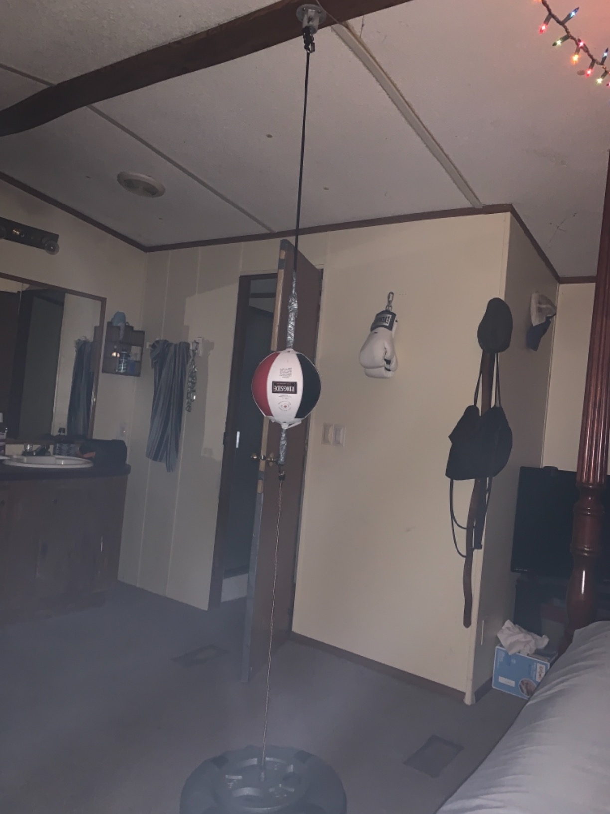 Ringside Leather Boxing Double End Bag - Speed & Reflex Punching Target with Bungee Cables for MMA, Muay Thai, and Striking Accuracy customer photo 2