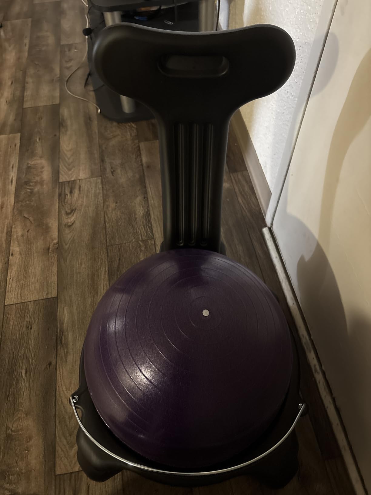 Gaiam Classic Balance Ball Chair - Ergonomic Stability Chair for Desk & Office | Yoga Ball Seat with Base, Air Pump, & Exercise Guide | Improves Posture & Core Strength (300 lb Capacity) customer photo 1