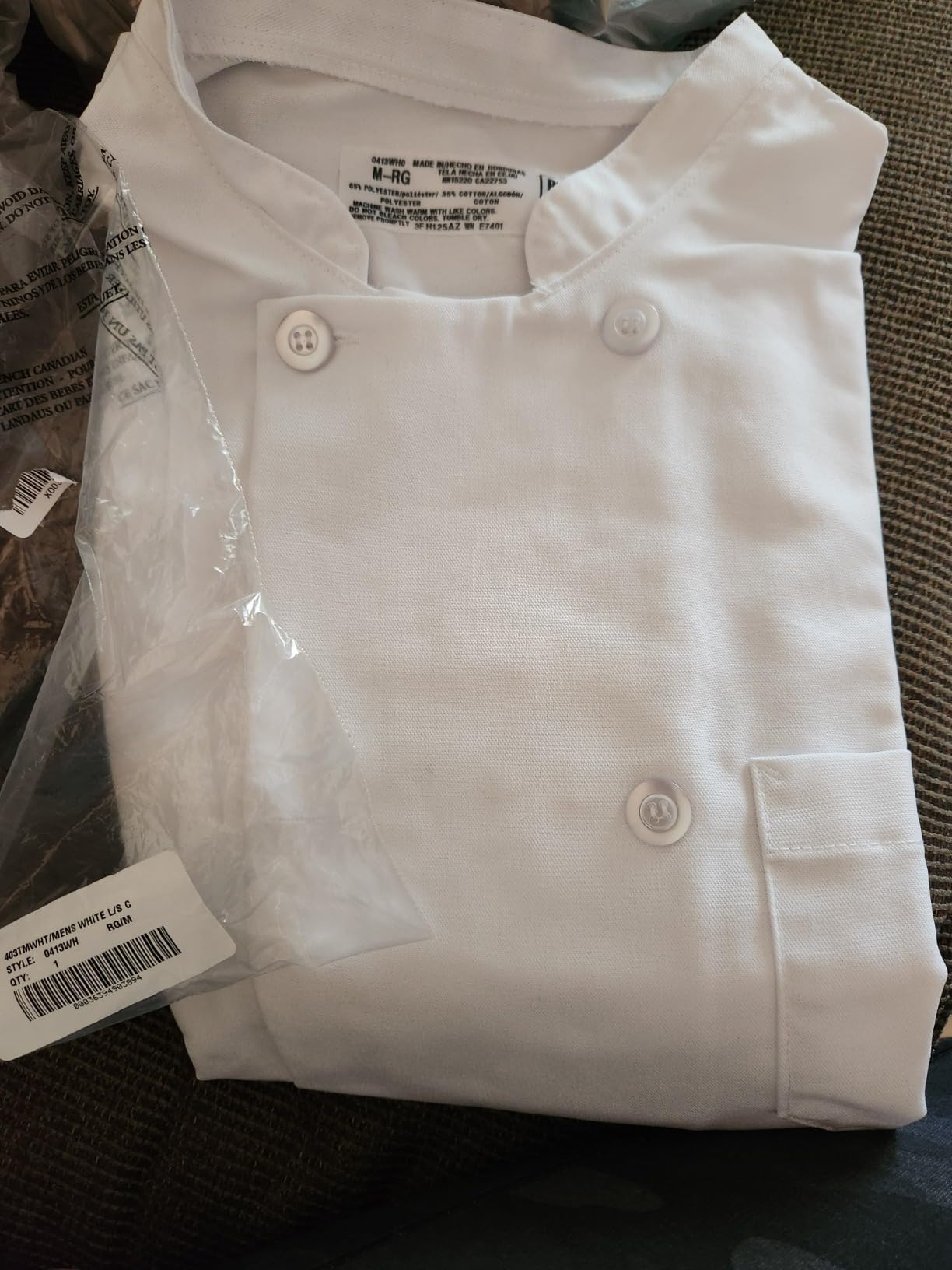 Chef Designs Men's Rk Eight Pearl Button Chef Coat customer photo 2