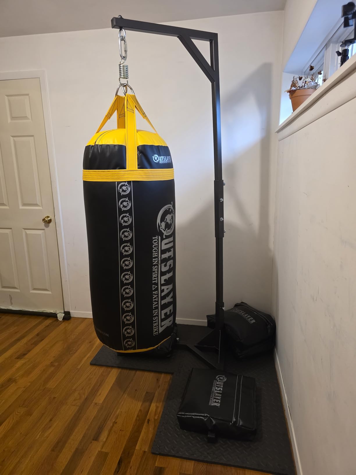 Outslayer Heavy Duty Punching Bag Stand - 7.8ft / 6.8ft Heavy Bags up to 350lbs - Made in USA customer photo 1