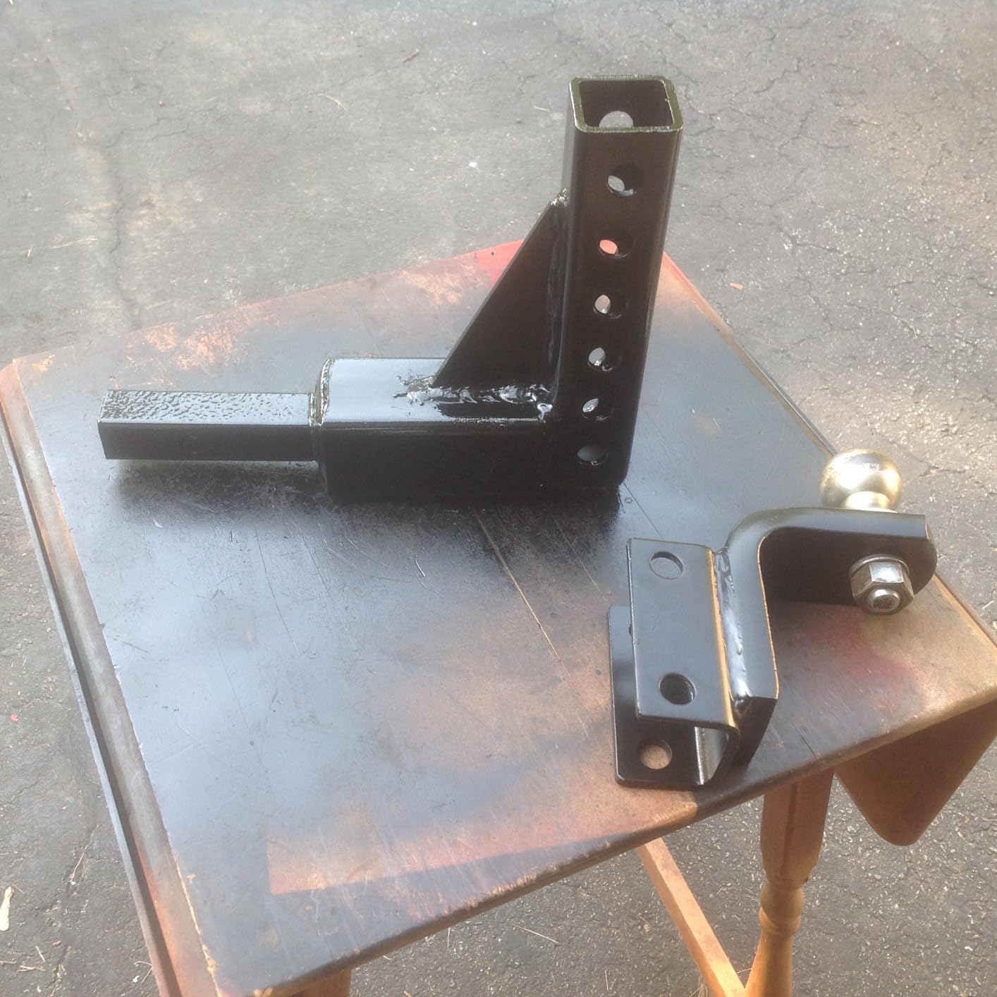 MaxxHaul Adjustable Ball Mount, 5,000 lb Towing Capacity with 8-Position Height Adjustment, Fits 2