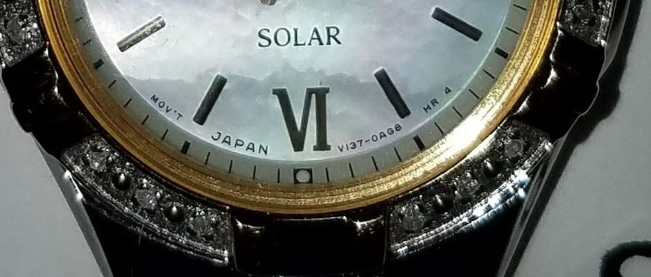 SUT068 Watch for Women - Diamond Collection - with 18 Diamond Accents, Solar Power, Mother-of-Pearl Dial, Two-Tone Gold Stainless Steel Case & Bracelet, and Water-Resistant to 50m customer photo 1