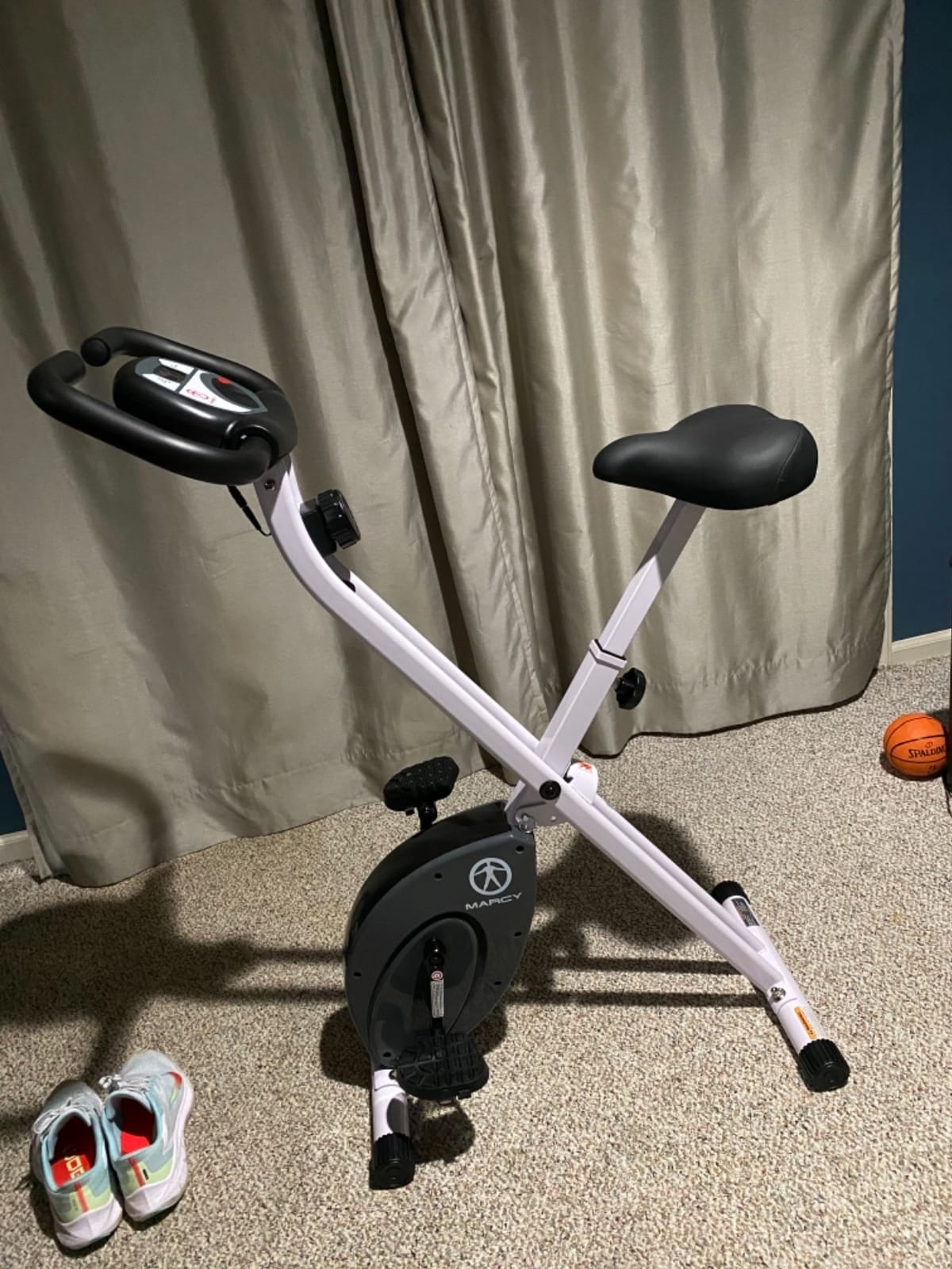 Marcy Foldable Upright Exercise Bike with Adjustable Resistance for Cardio Workout & Strength Training customer photo 1