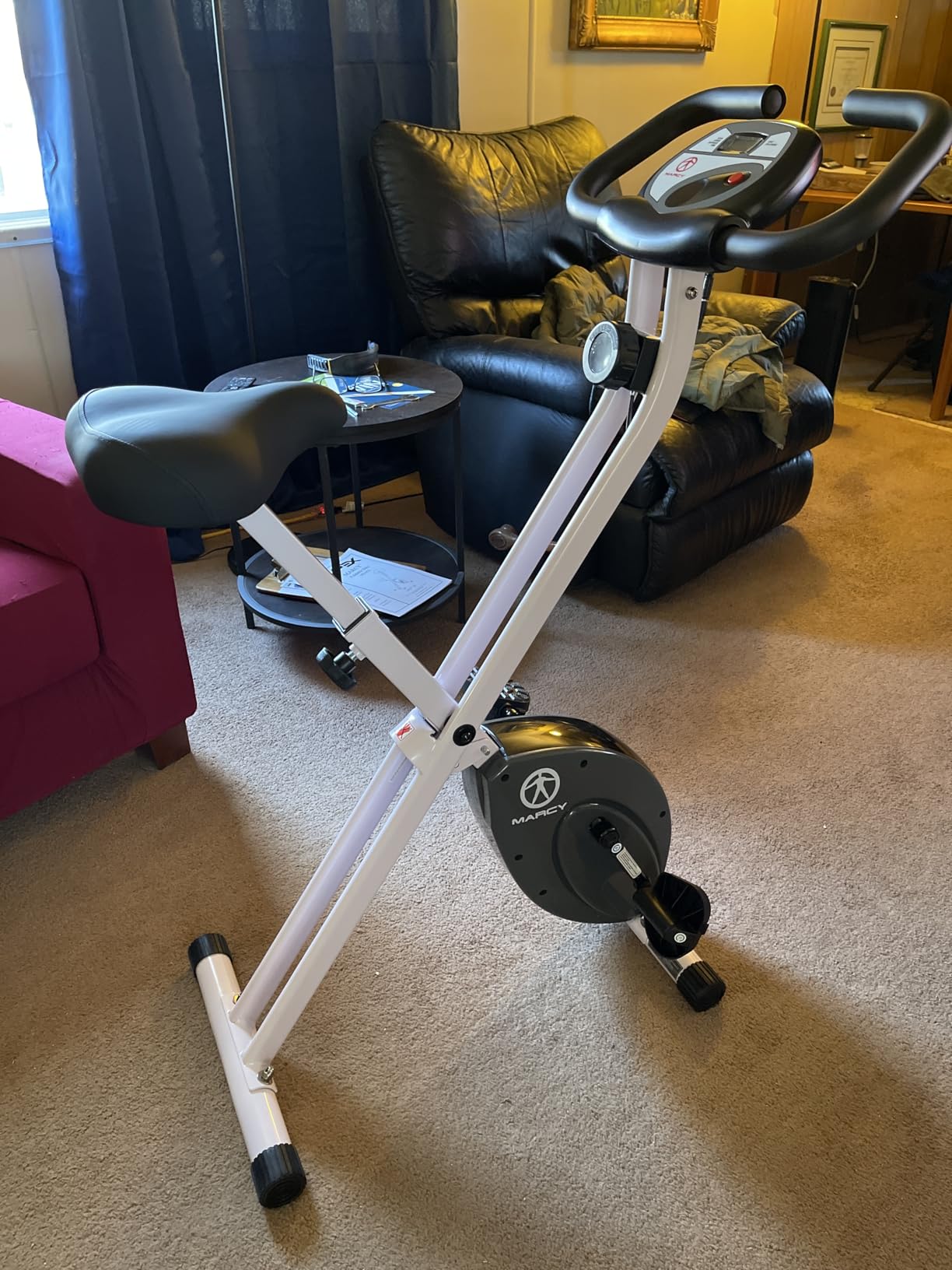 Marcy Foldable Upright Exercise Bike with Adjustable Resistance for Cardio Workout & Strength Training customer photo 2