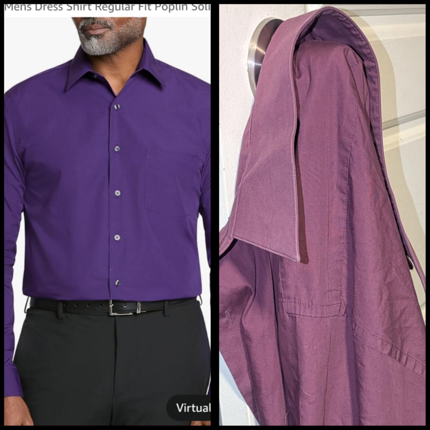 Van Heusen Mens Dress Shirt Regular Fit Poplin Solid customer photo 2
