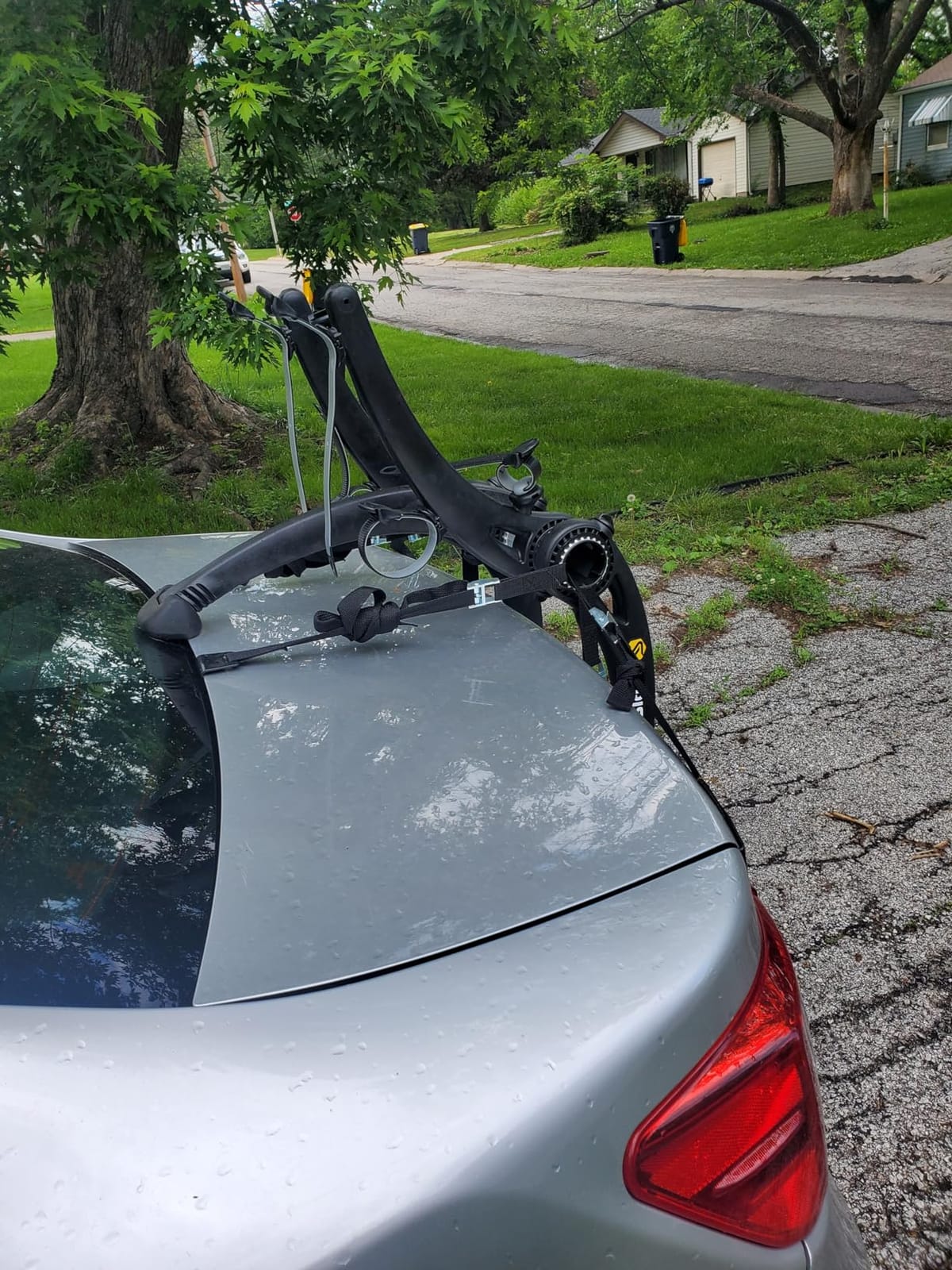 Saris Bones Car Trunk Bicycle Rack Carrier, Mounts 2 Bikes, Black - Durable, Rust-Free, Anti-Sway Straps, Fits Most Vehicles, Made in USA, Arc-Based Design, 100% Recyclable Materials customer photo 1