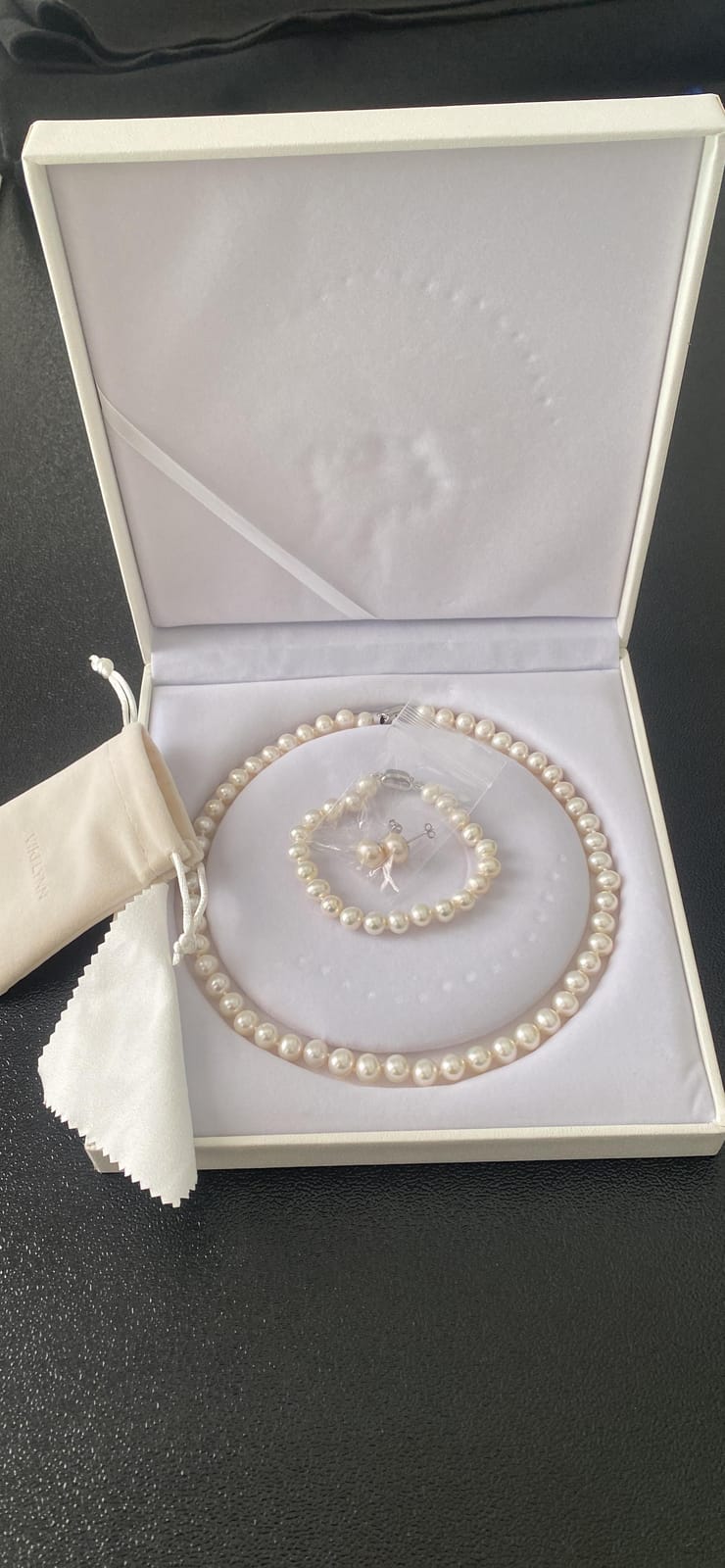 VIKI LYNN Freshwater Cultured Pearl Necklace Set Includes Stunning Bracelet and Stud Earrings Jewelry for Women Gift for Mother's Day, Anniversary, Birthday, Wedding customer photo 2