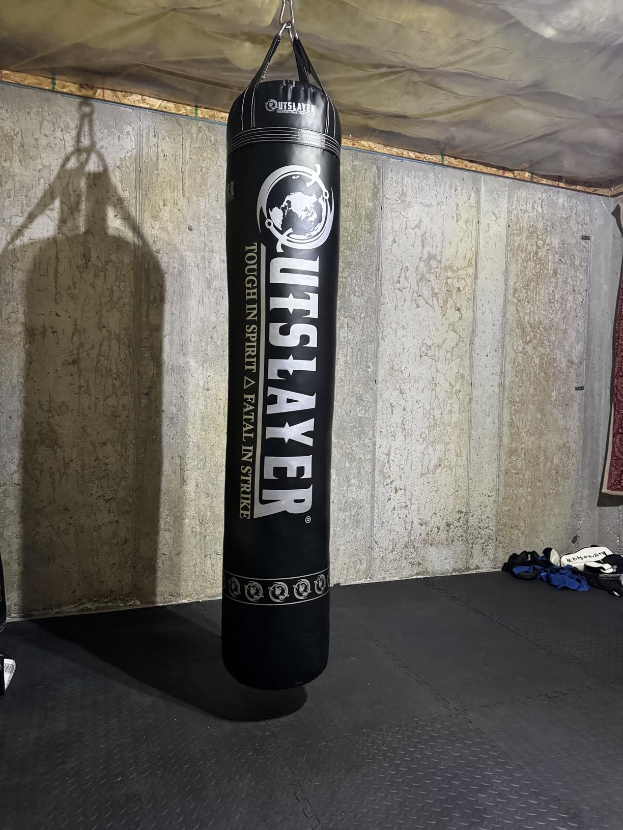 Outslayer Muay Thai Kickboxing Heavy Punching Bag - 6ft 130 lb - Made in USA customer photo 2