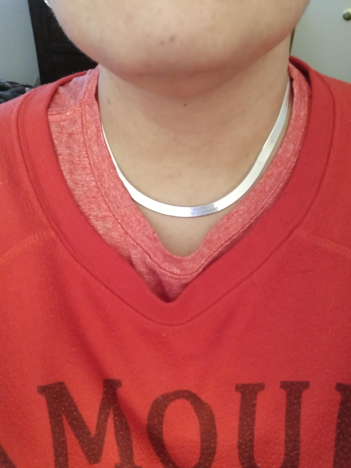 Sterling Silver Flexible Magic Herringbone Necklace 2.7mm-14.6mm Solid 925 Italian Chain customer photo 2
