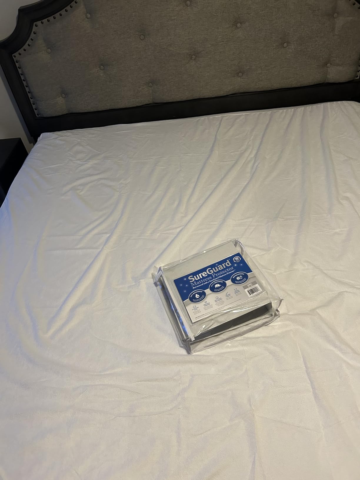 SureGuard Waterproof Mattress Protector, Queen Size Mattress Cover | Soft Noiseless Breathable Hypoallergenic Washable Mattress Pad, Stretchable Pockets fit Bed 6-20