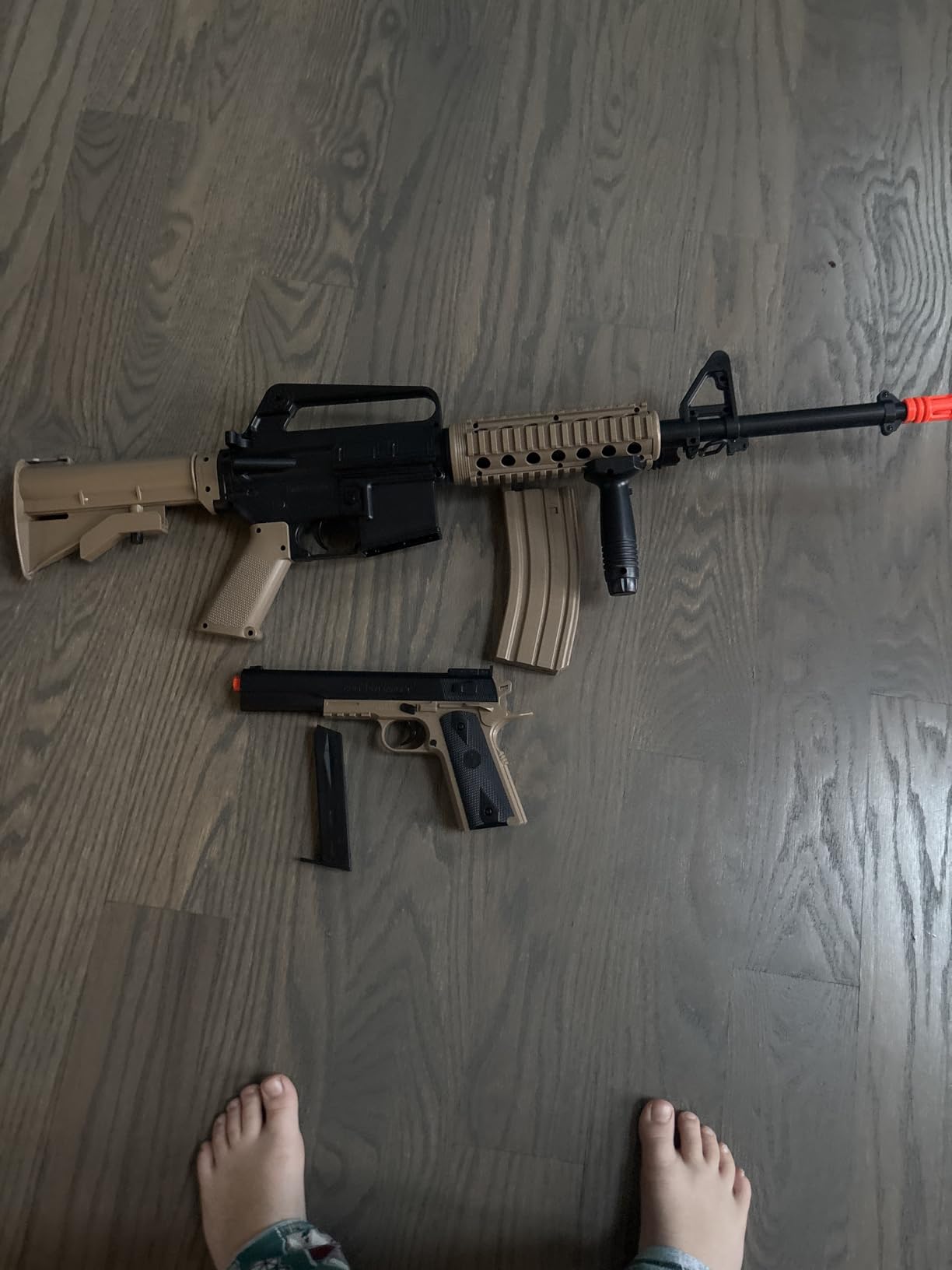 Soft Air COLT RIS Spring Airsoft Rifle and Pistol On-Duty Kit, Tan customer photo 1