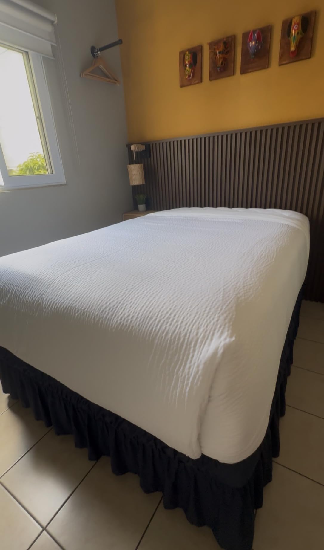 Courtyard by Marriott Coverlet Queen Size | Lightweight & Breathable Cotton Blend | Bedspread with Unique Wash-Activated Ripple Texture | Hotel Bedspread | White Quilt for All Season Comfort customer photo 2