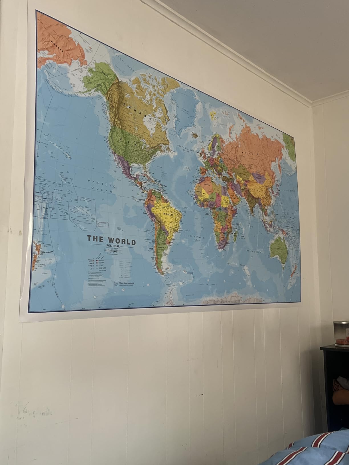 Giant World Map - Mega-Map Of The World 46 x 80 - Laminated - 2026 Updated | Maps International customer photo 1